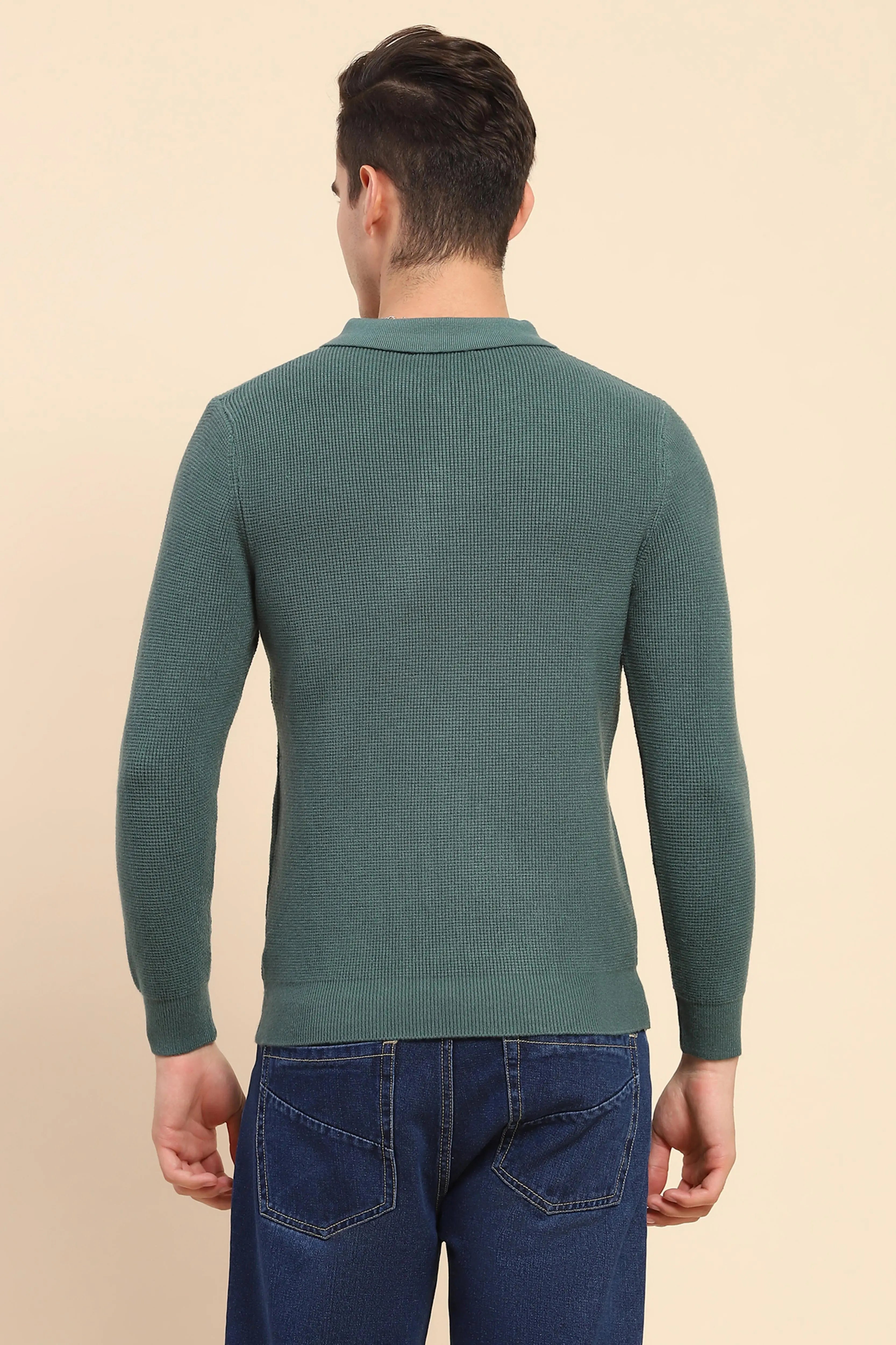 Green  Knit Pullover - Global Republic