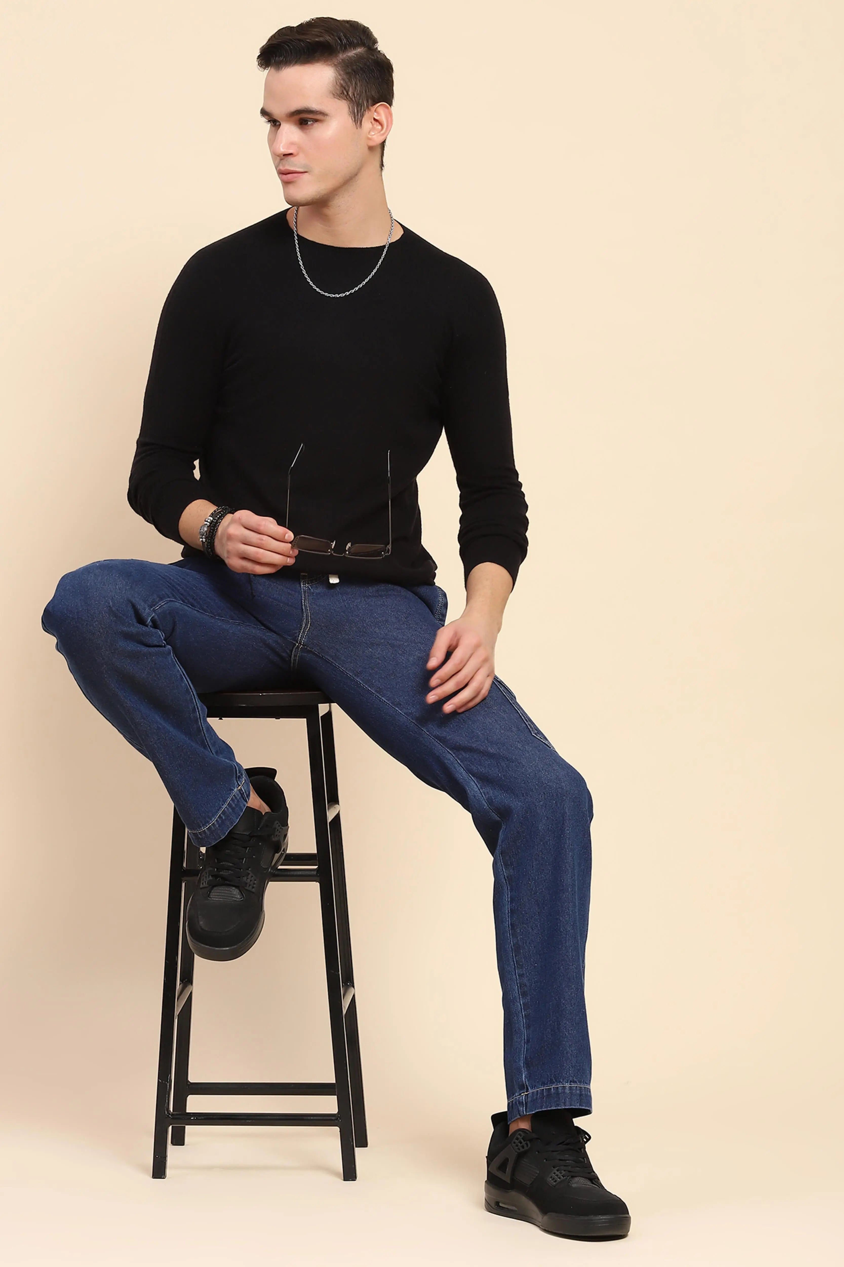 Black Wool Blend Pullover - Global Republic