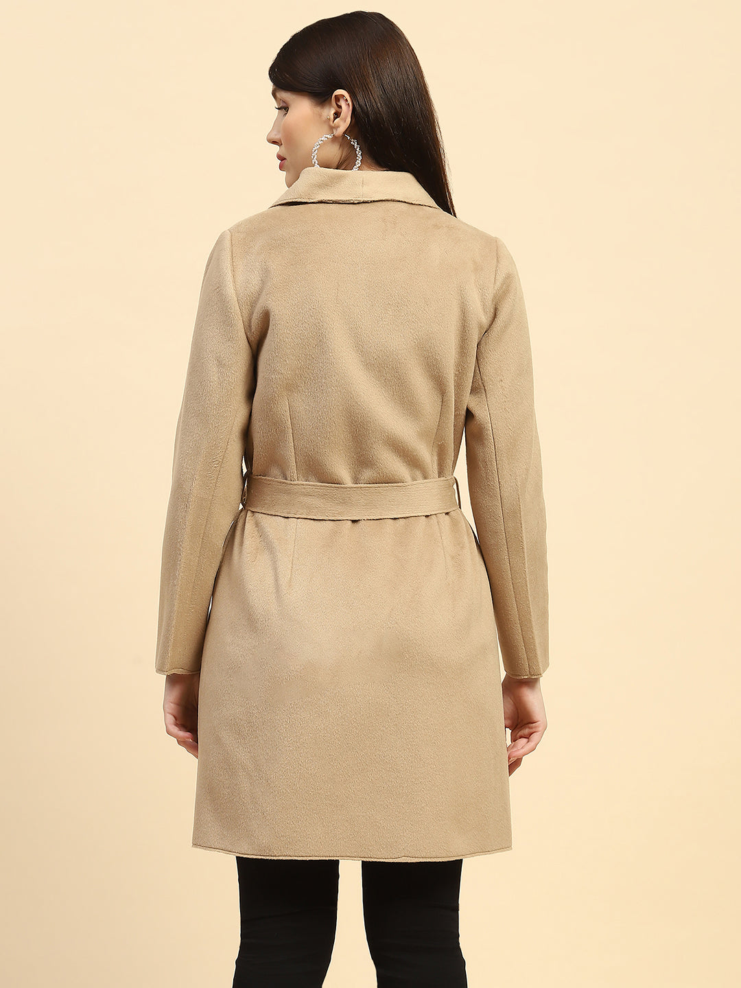 Mouse Solid  Viscose Long Coat - Global Republic
