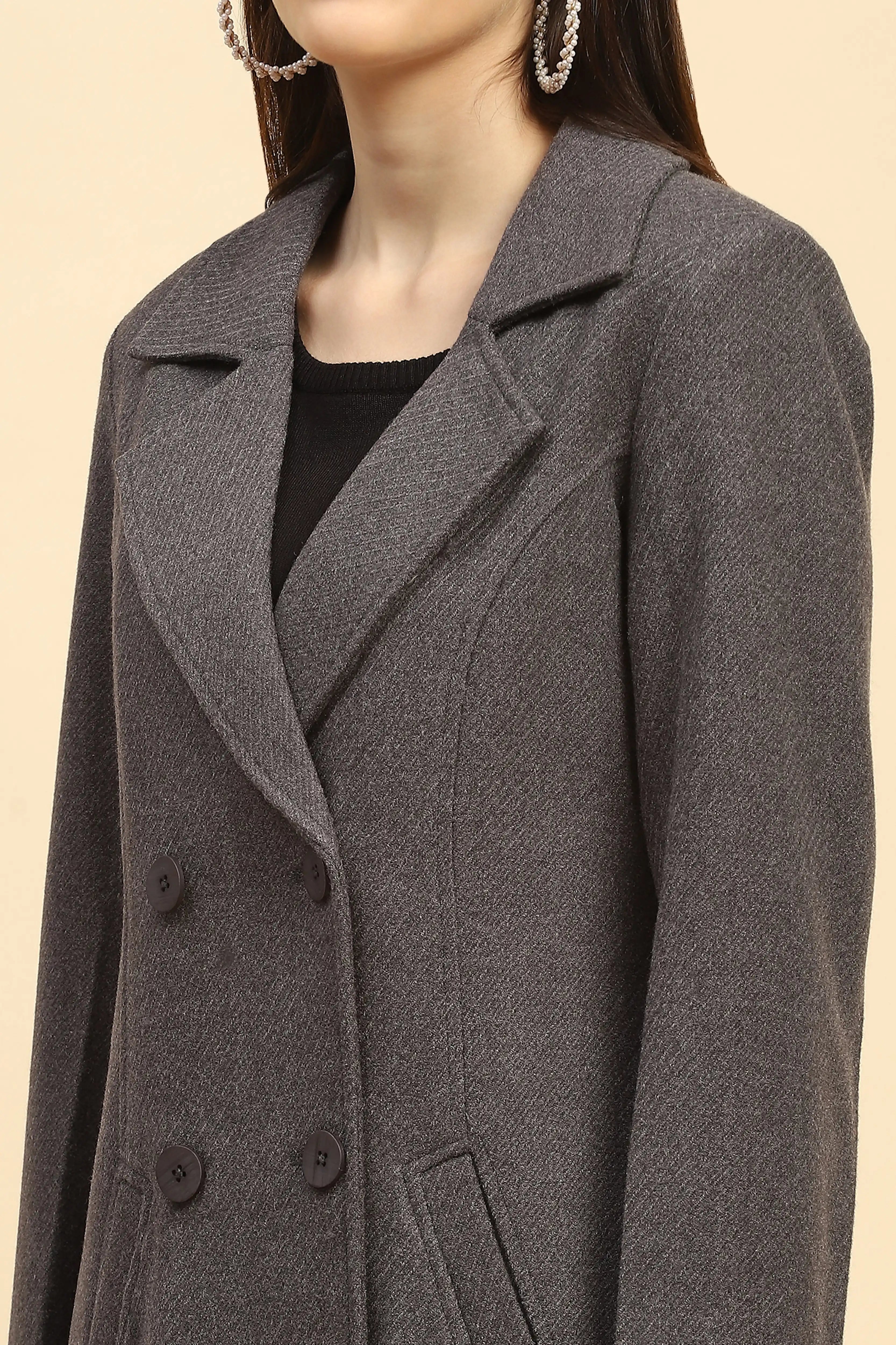 Grey Viscose Loose Winter Set