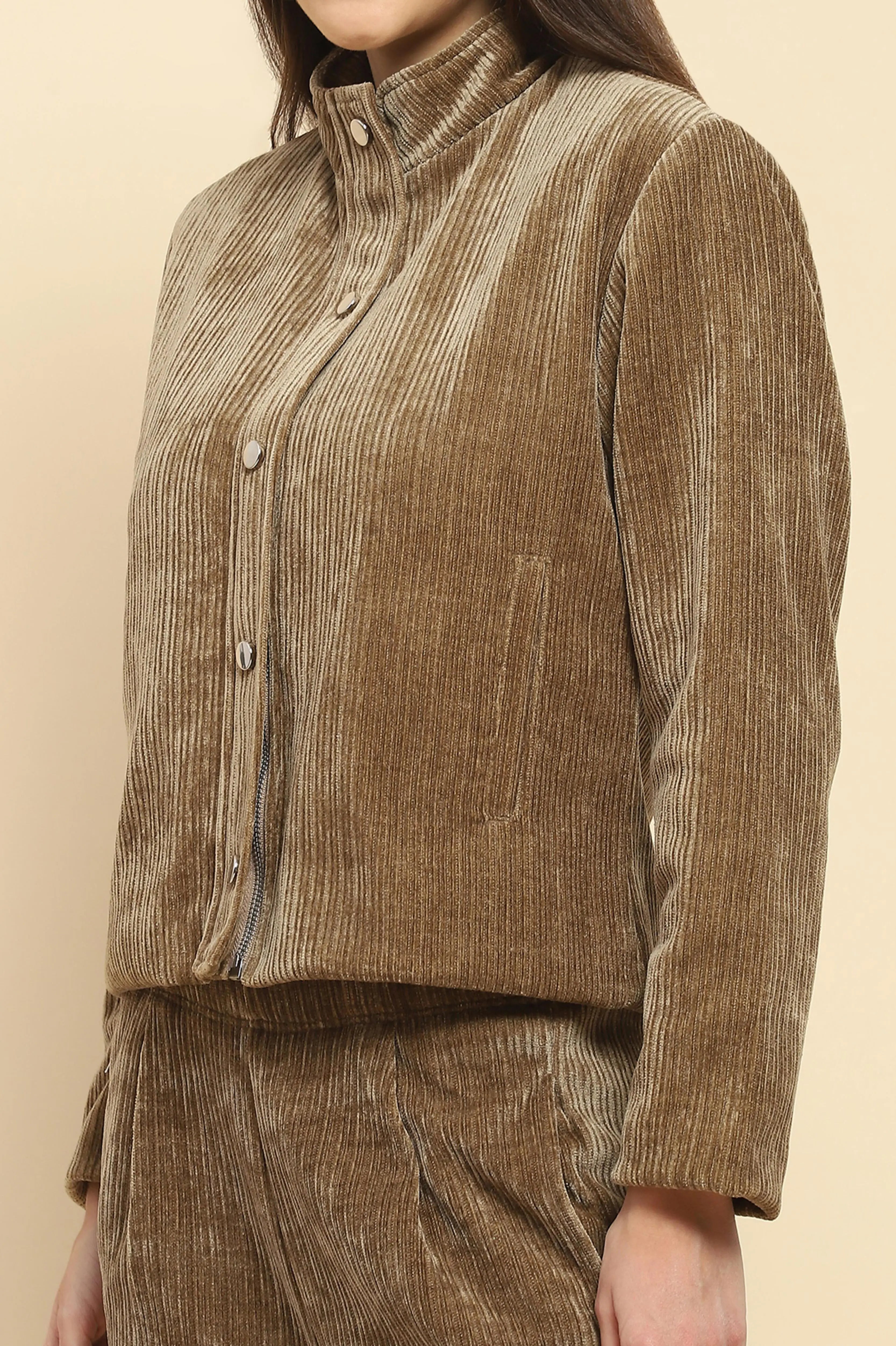 Olive  Short Winter Jacket - Global Republic