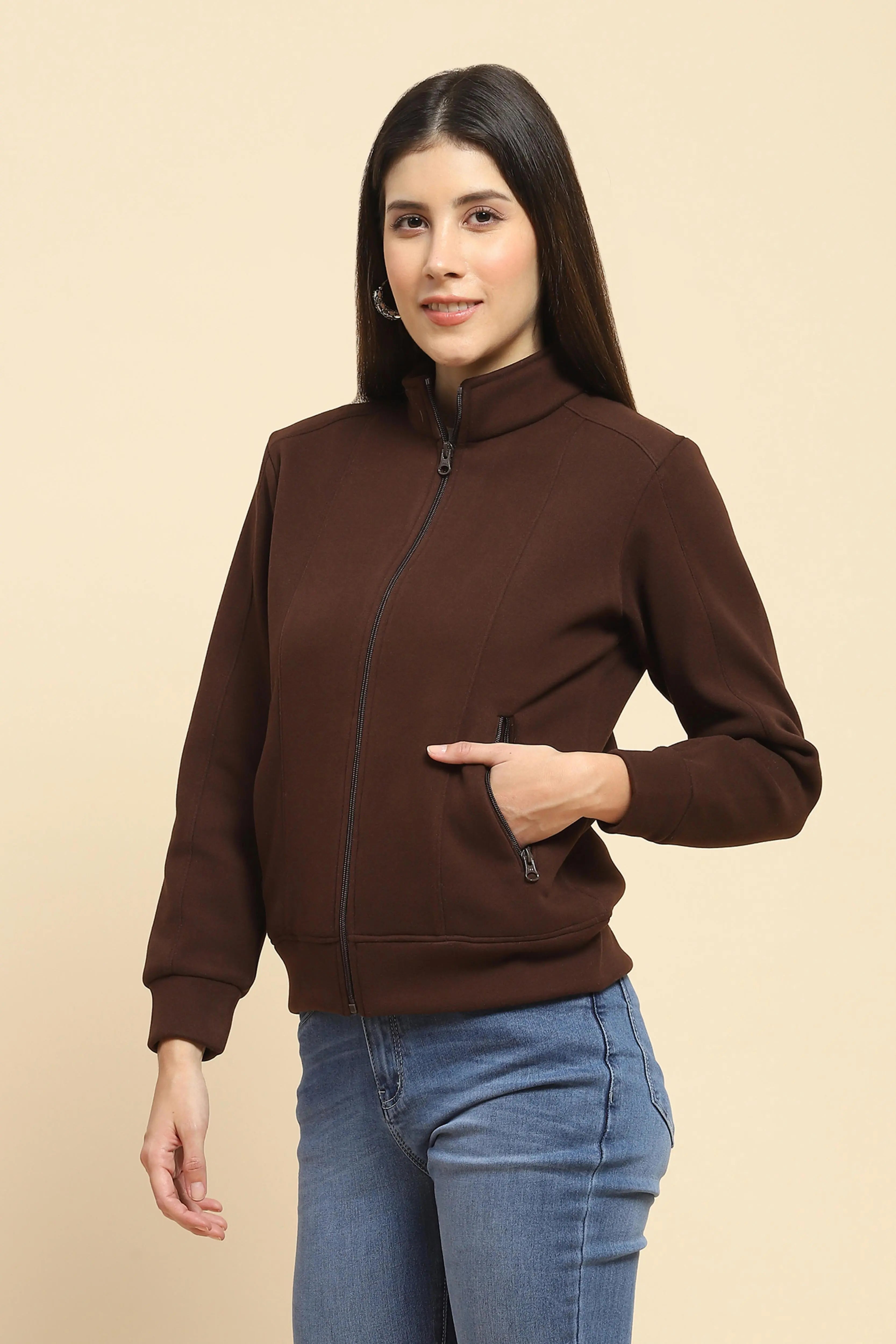 Coffee  Solid Sweatshirt - Global Republic