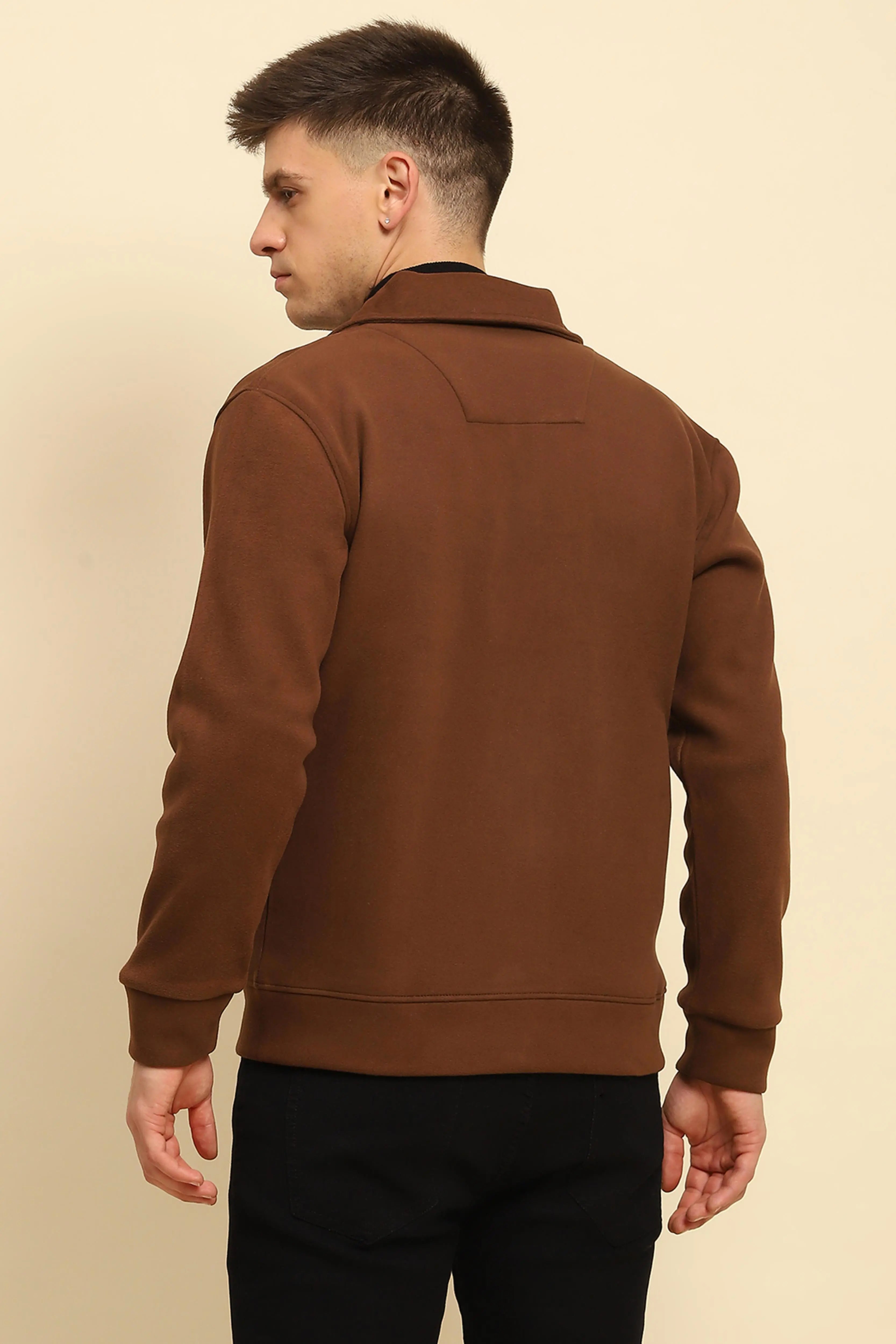 Coffee Solid Jacket - Global Republic