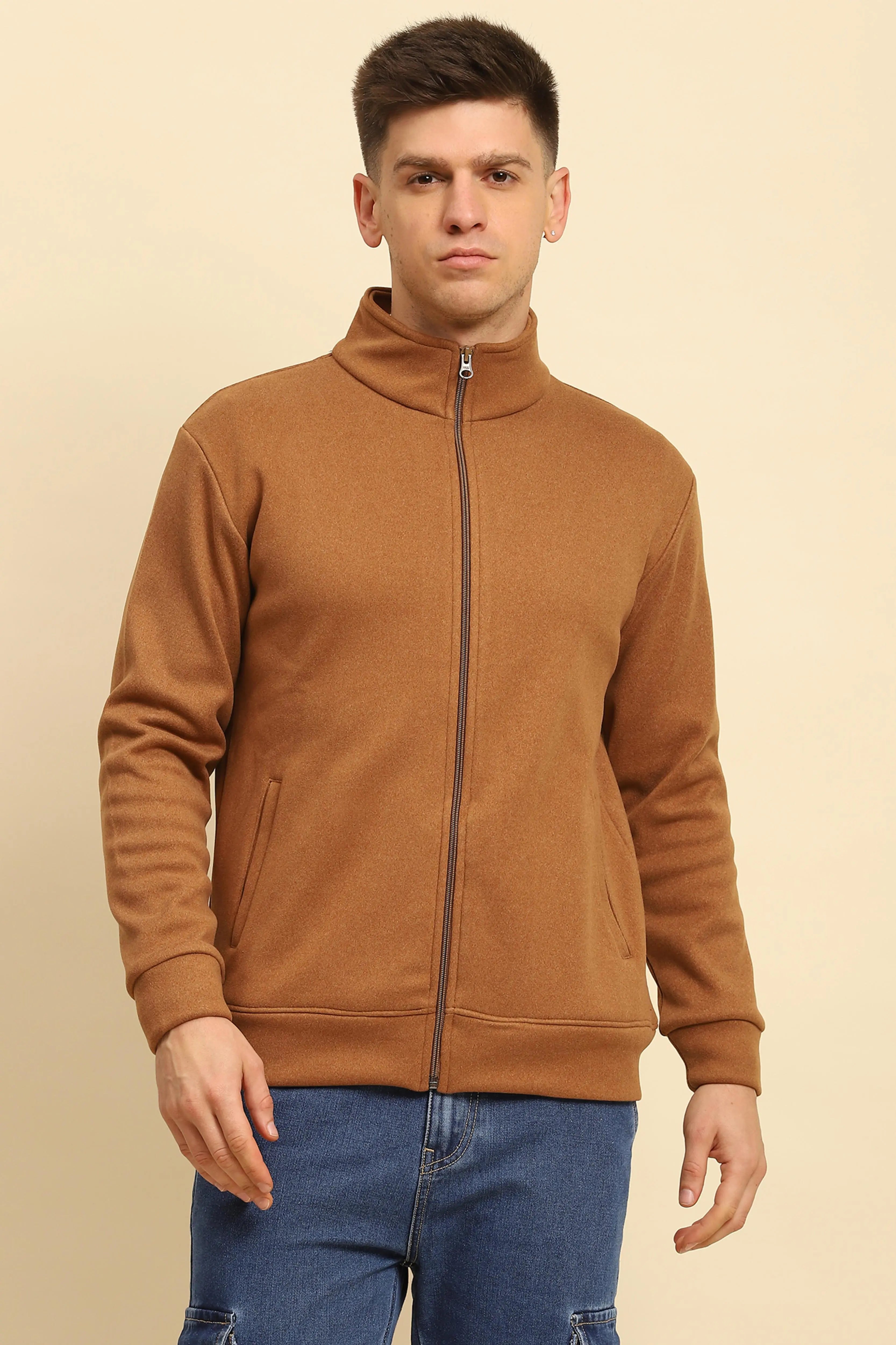 Camel  Solid Sweatshirt - Global Republic
