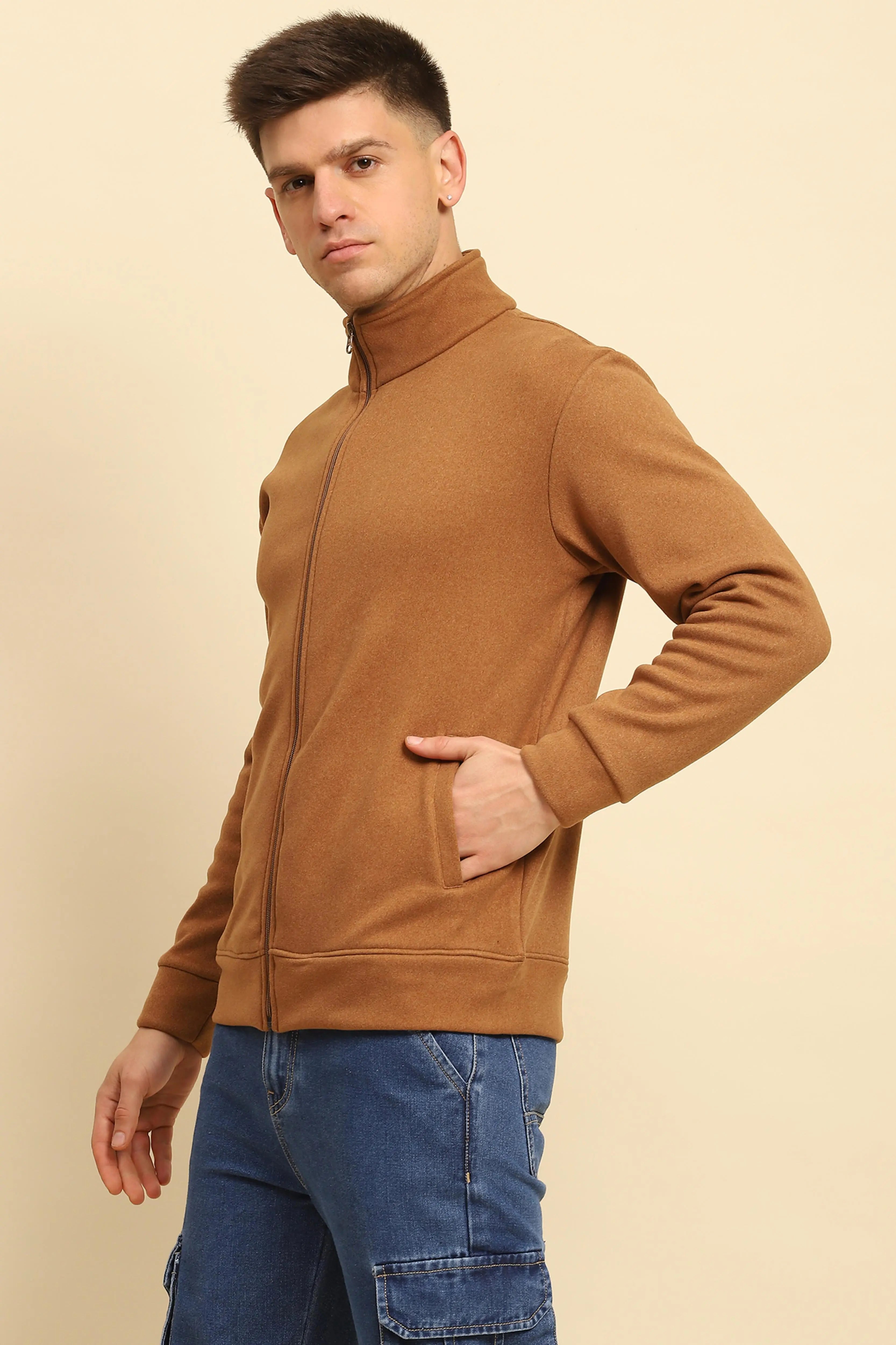 Camel  Solid Sweatshirt - Global Republic