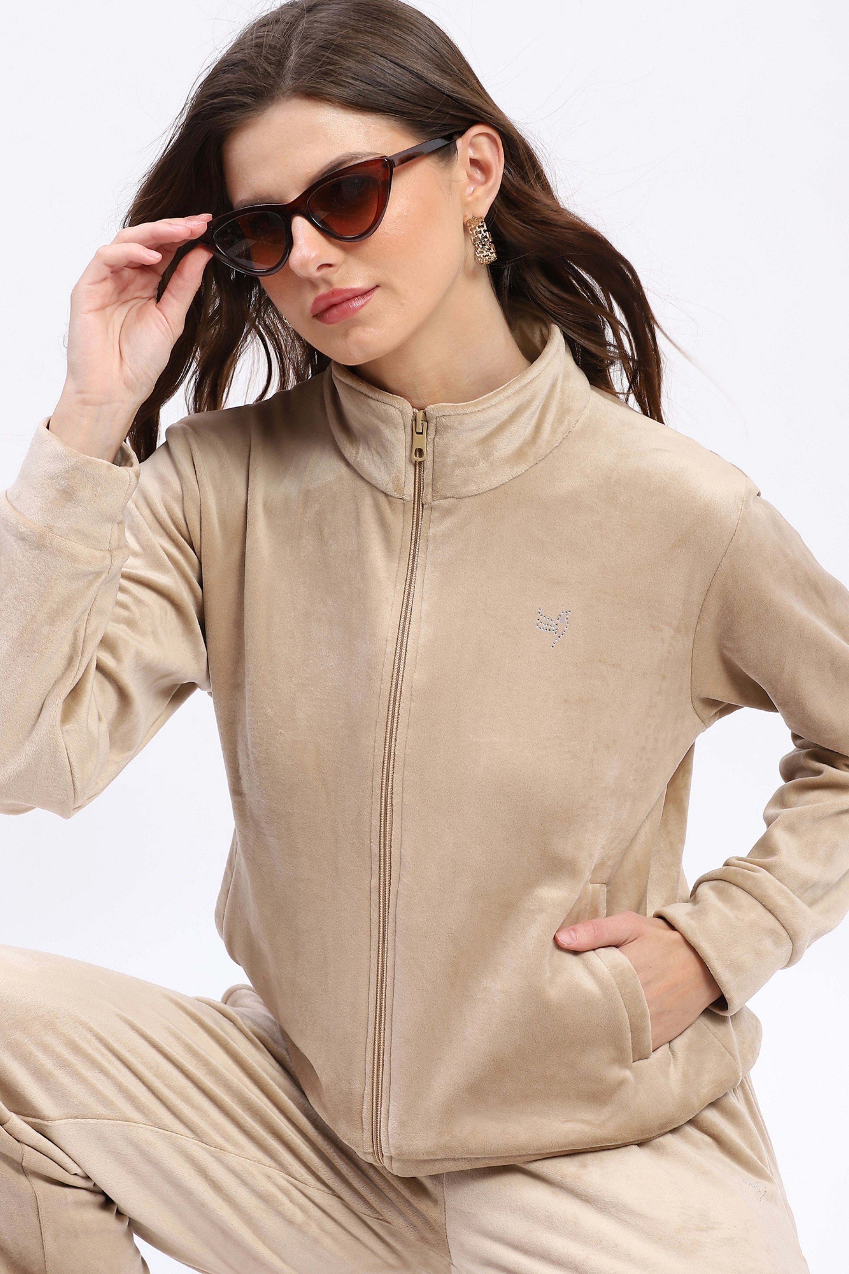 Velvet Suede Fleece-Lined Night Suit