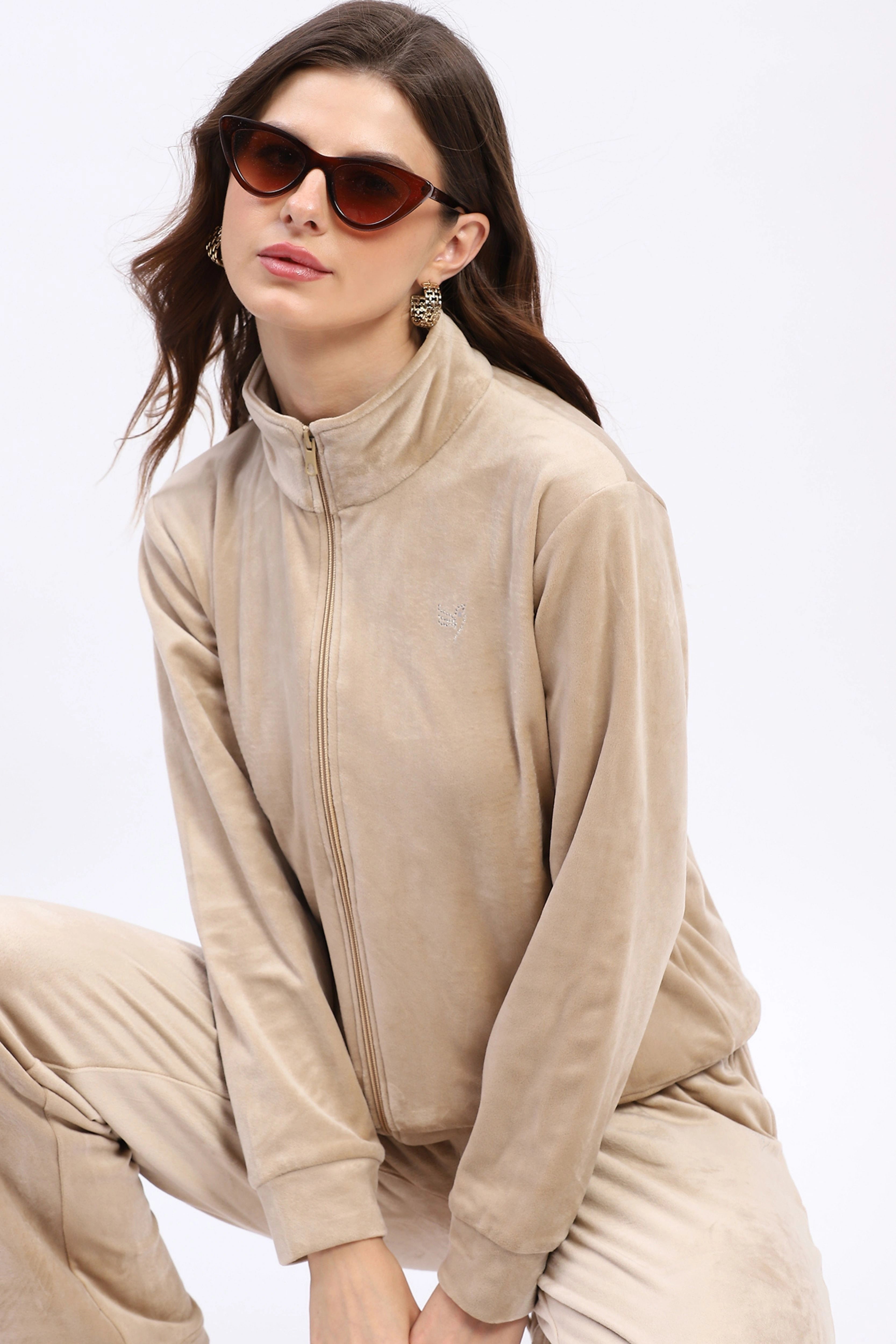 Velvet Suede Fleece-Lined Night Suit