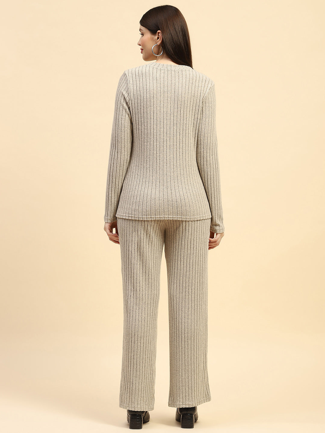 Solid  Slim Fit Night Suit - Global Republic