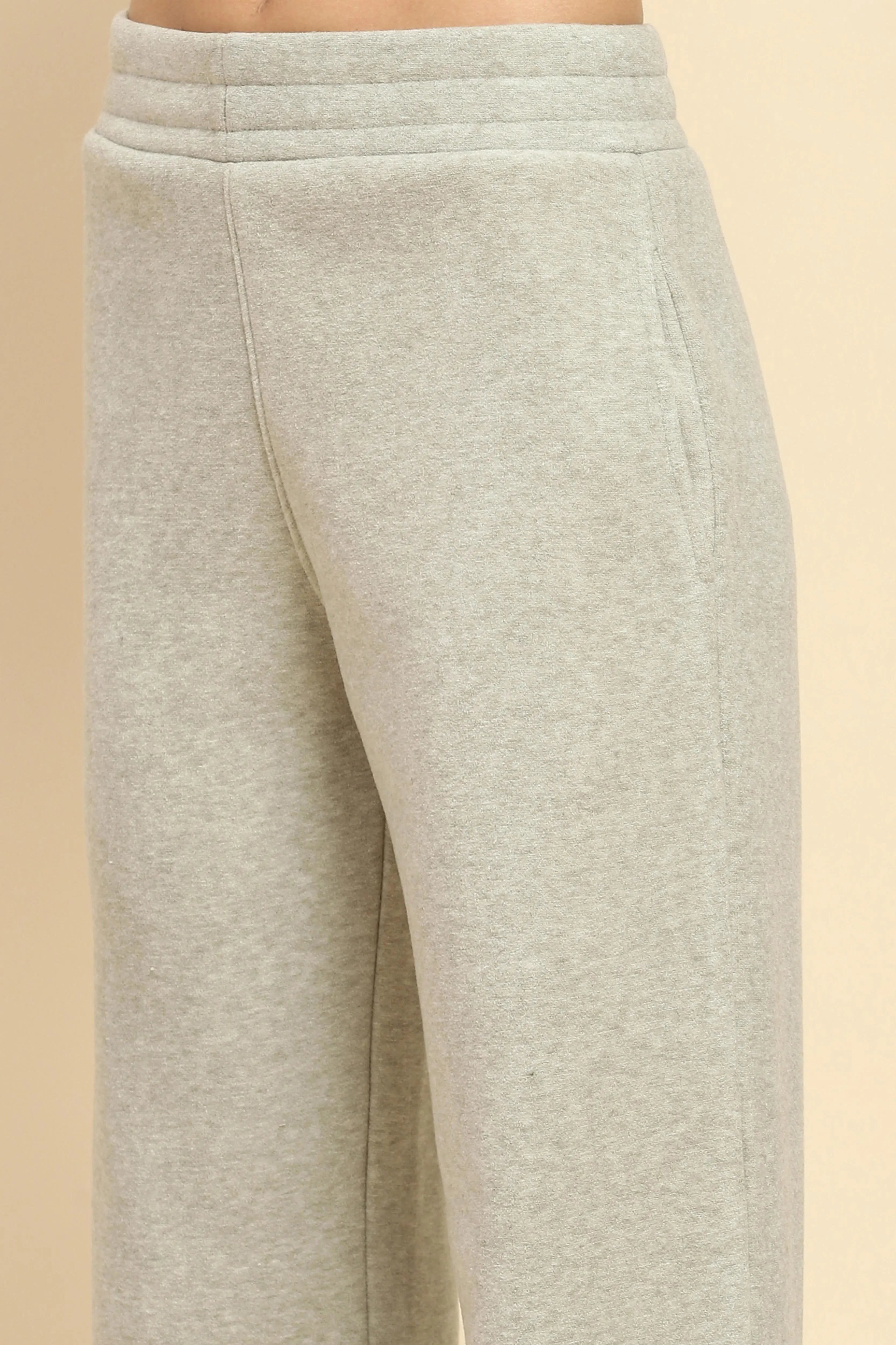 Pista Solid Relaxed Winter Nightsuit - Global Republic