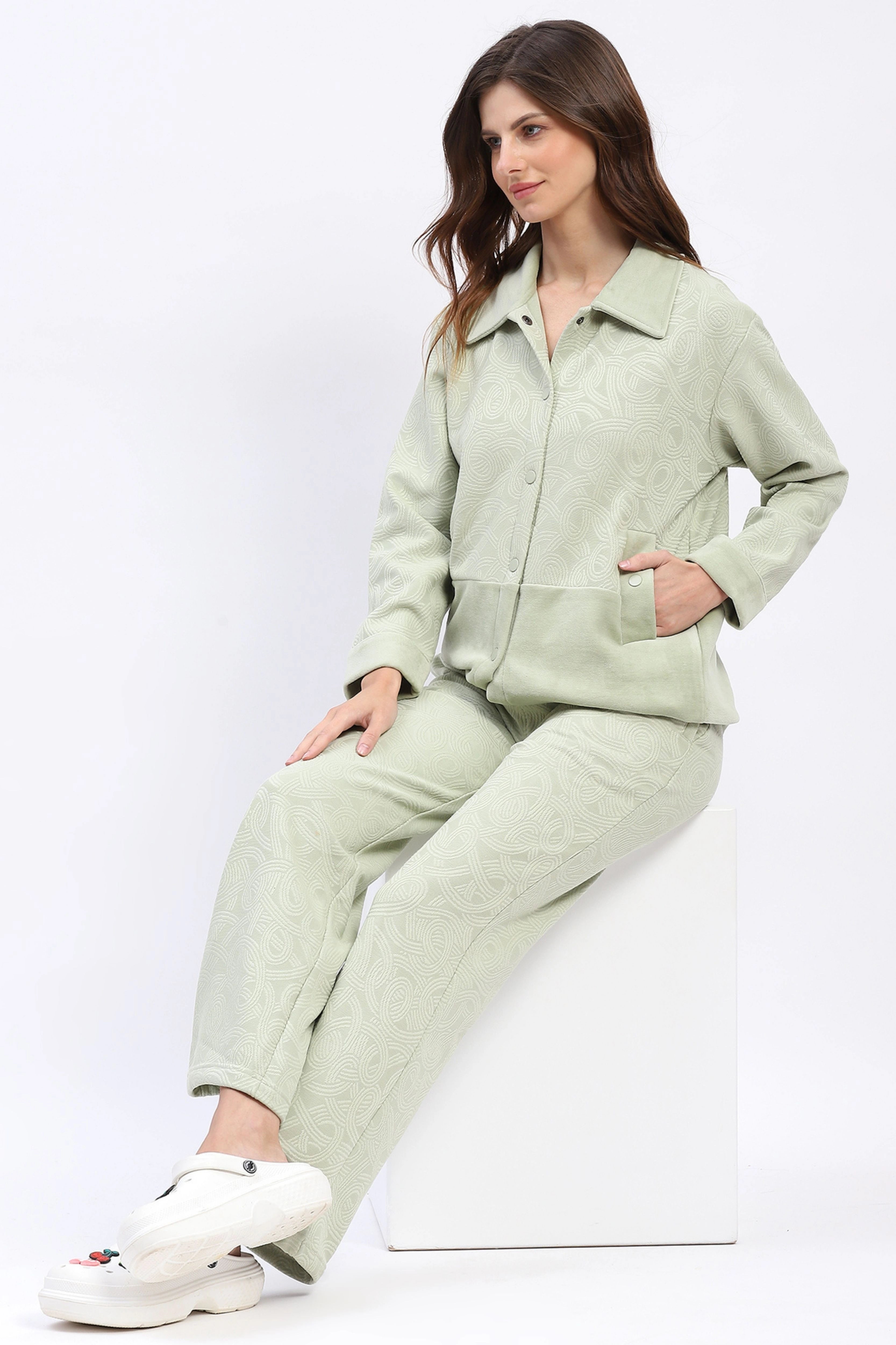 Shacket-Style Winter Night Suit M