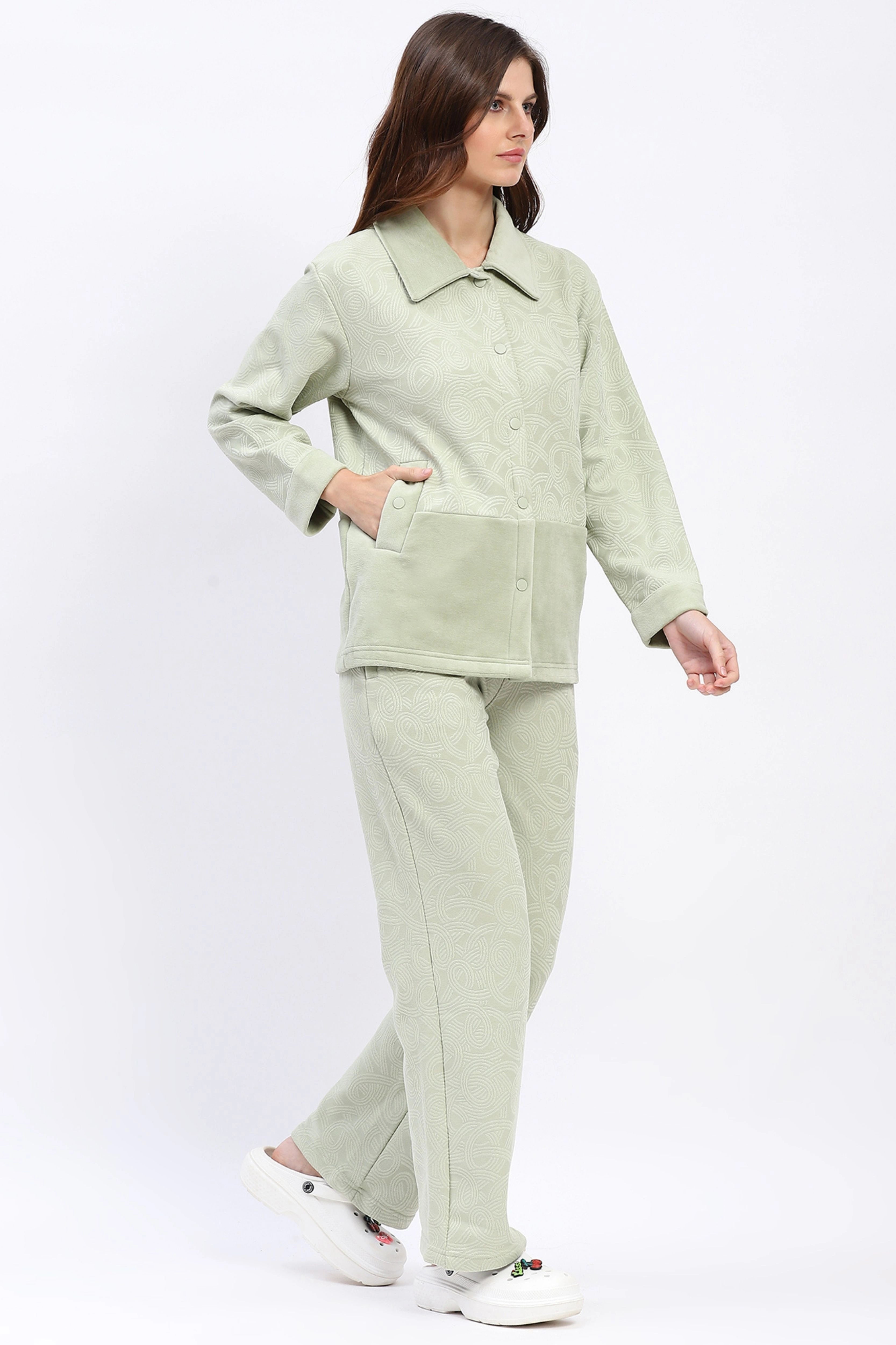 Shacket-Style Winter Night Suit