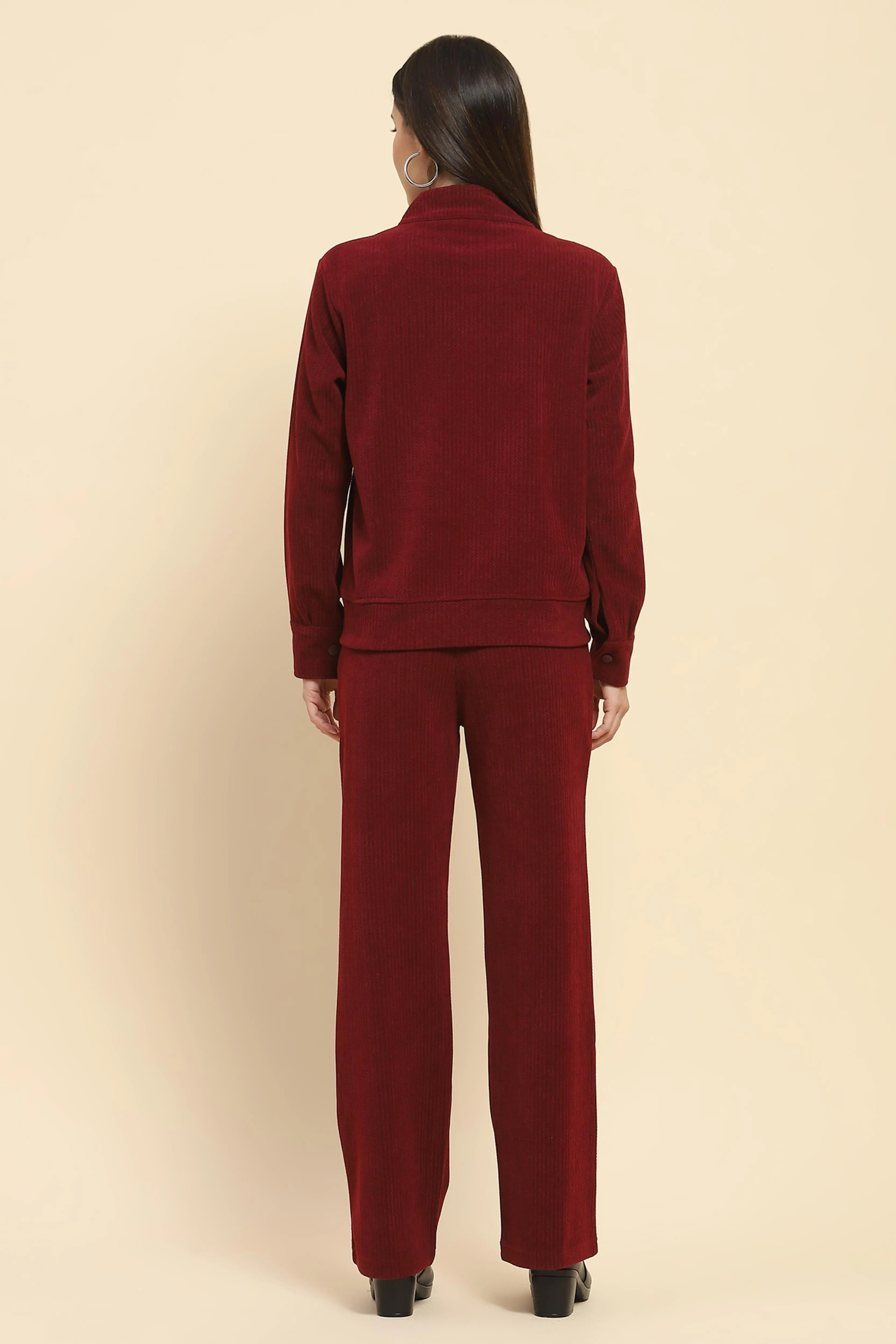 Burgundy  Co-Ord Set - Global Republic