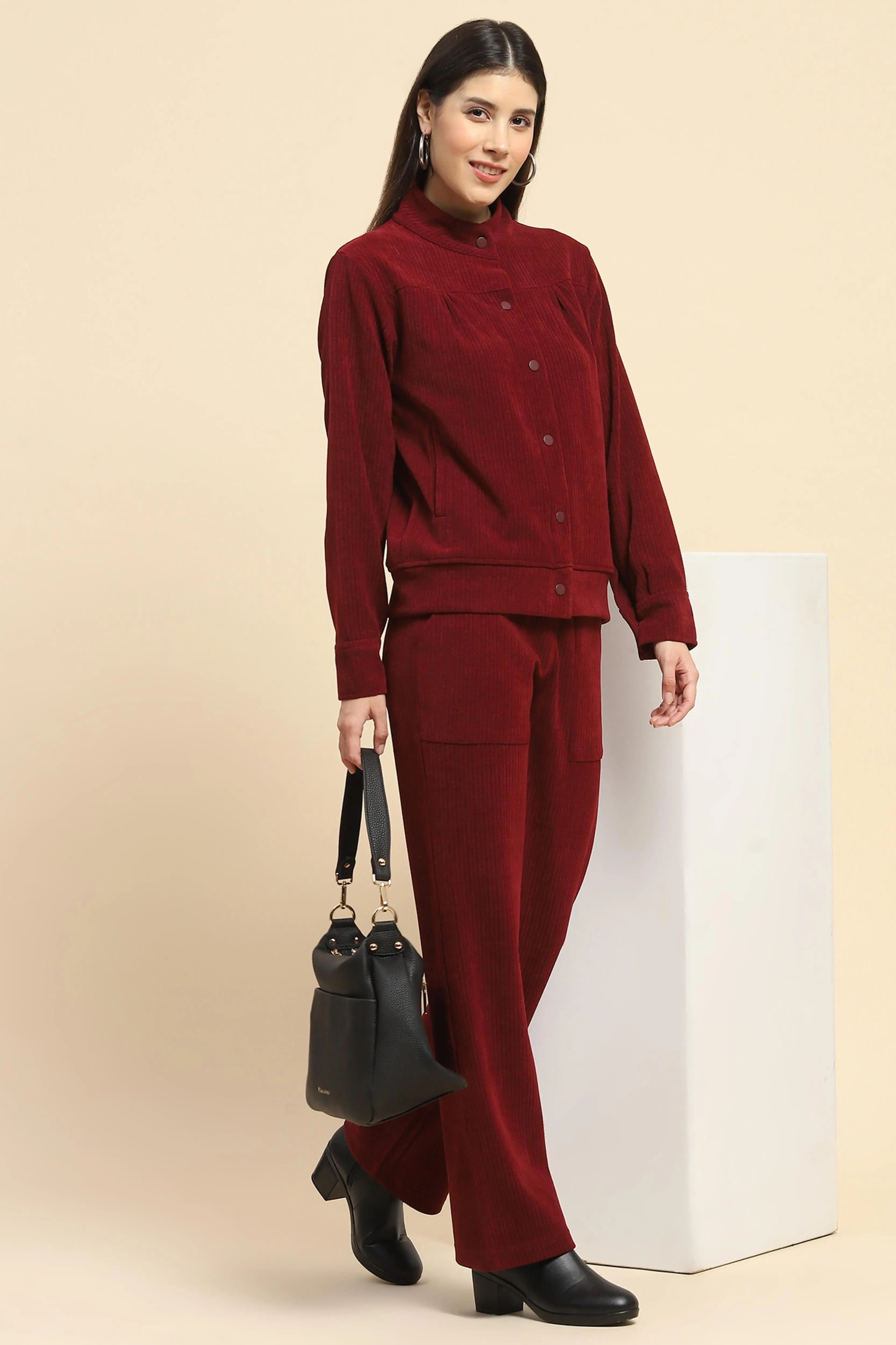 Burgundy  Co-Ord Set - Global Republic