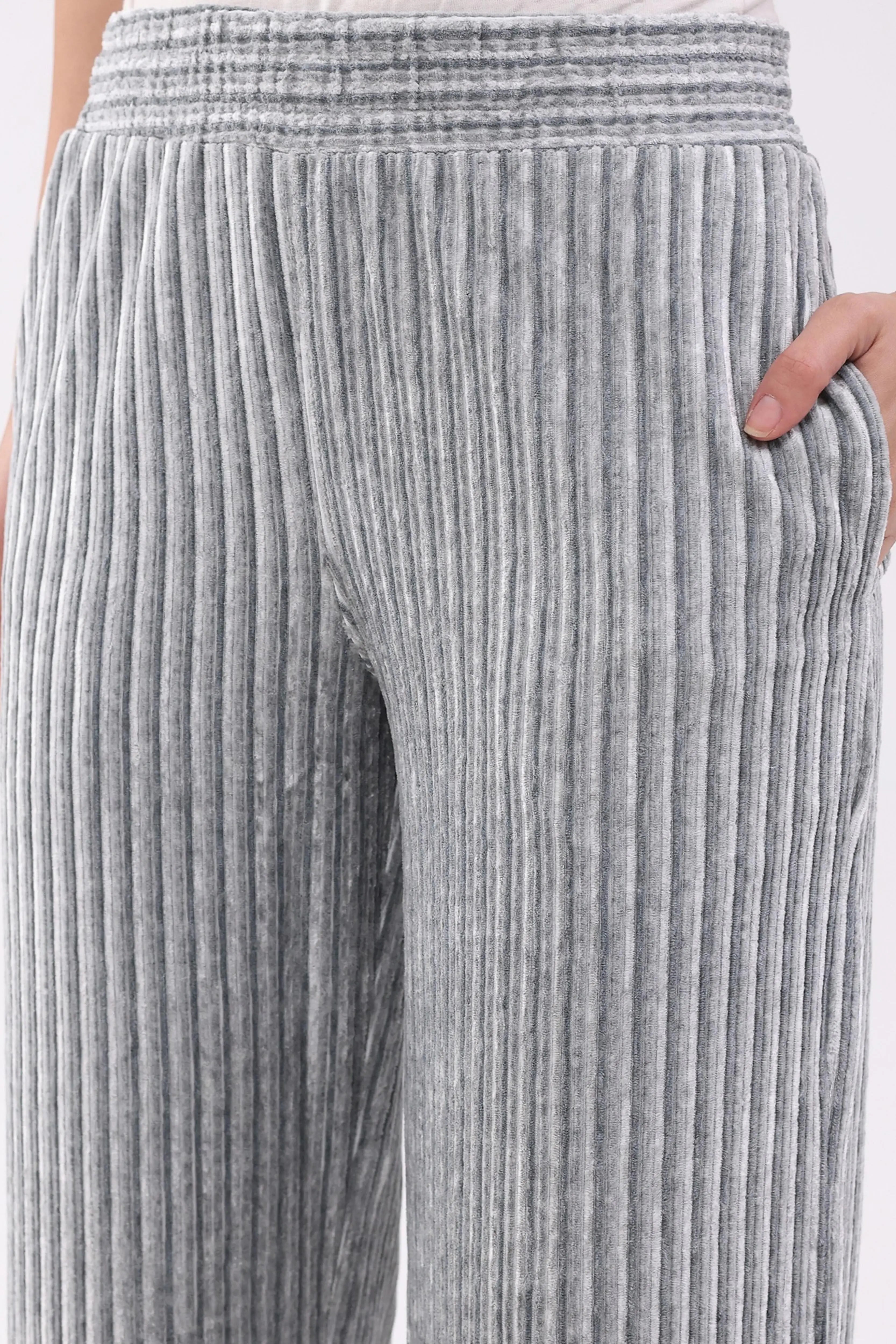 Grey Striped Winter Co-ord Set - Global Republic