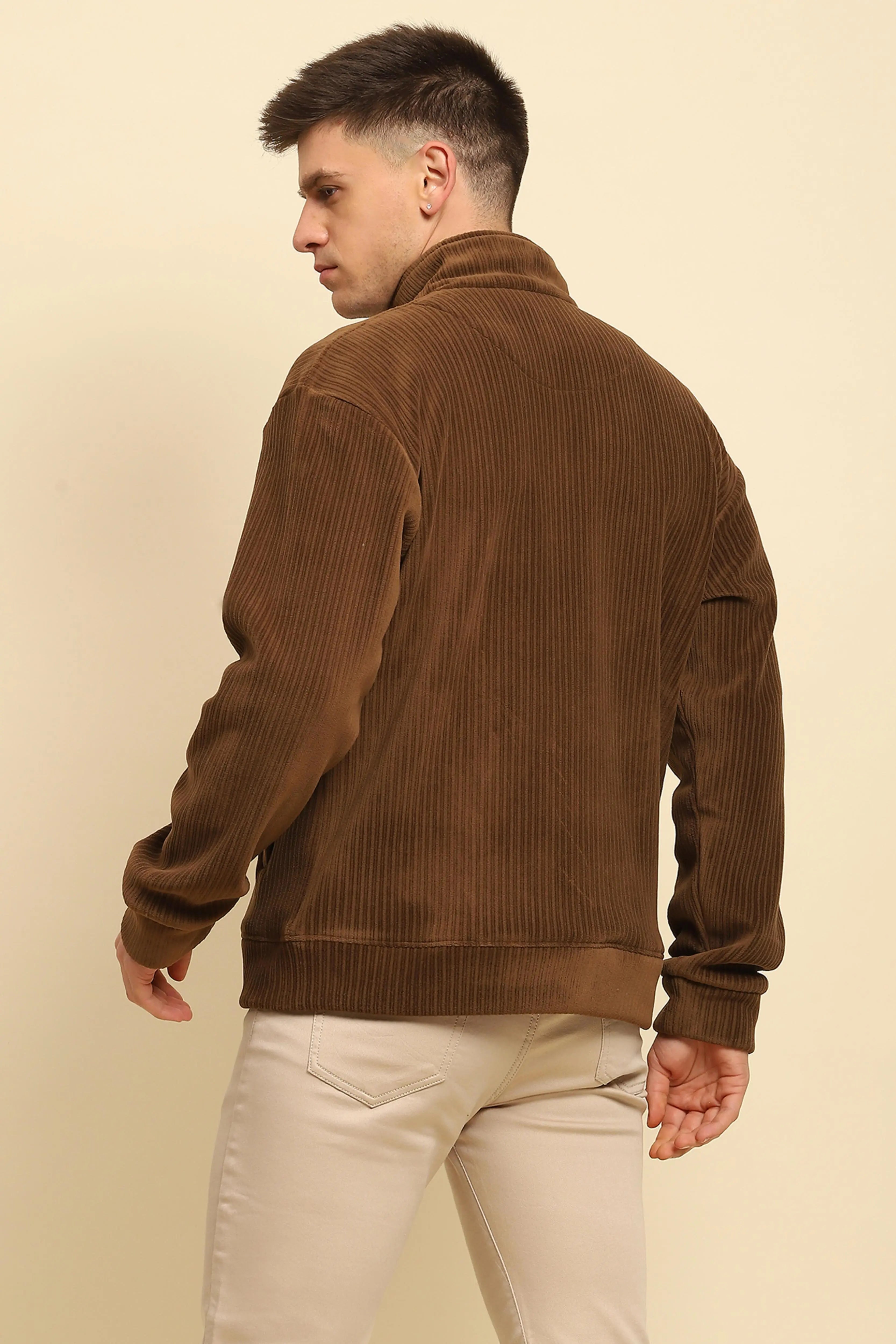 Coffee  Solid Jacket - Global Republic