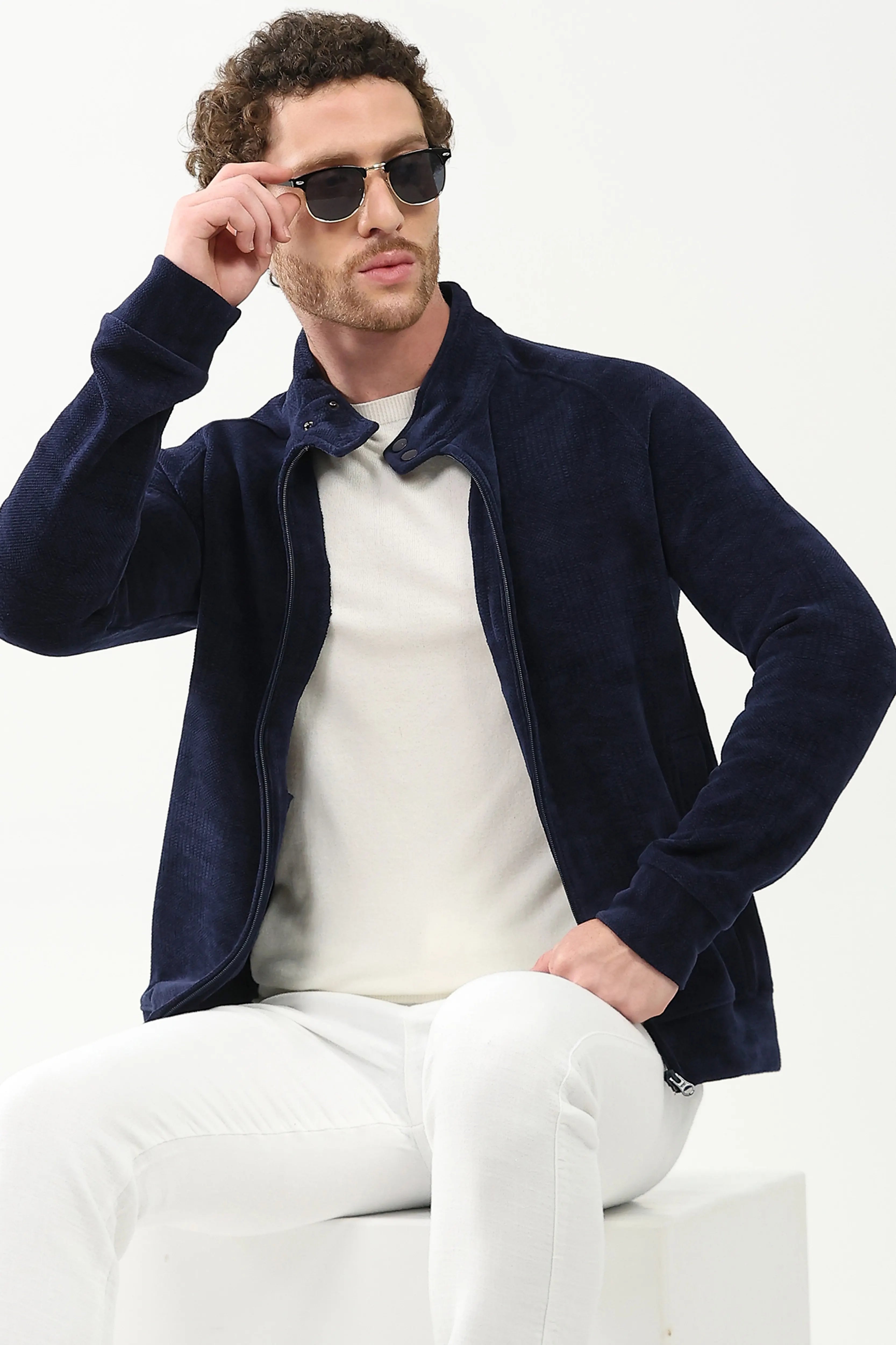 Wool-Blend Raglan Sleeve Jacket - Global Republic
