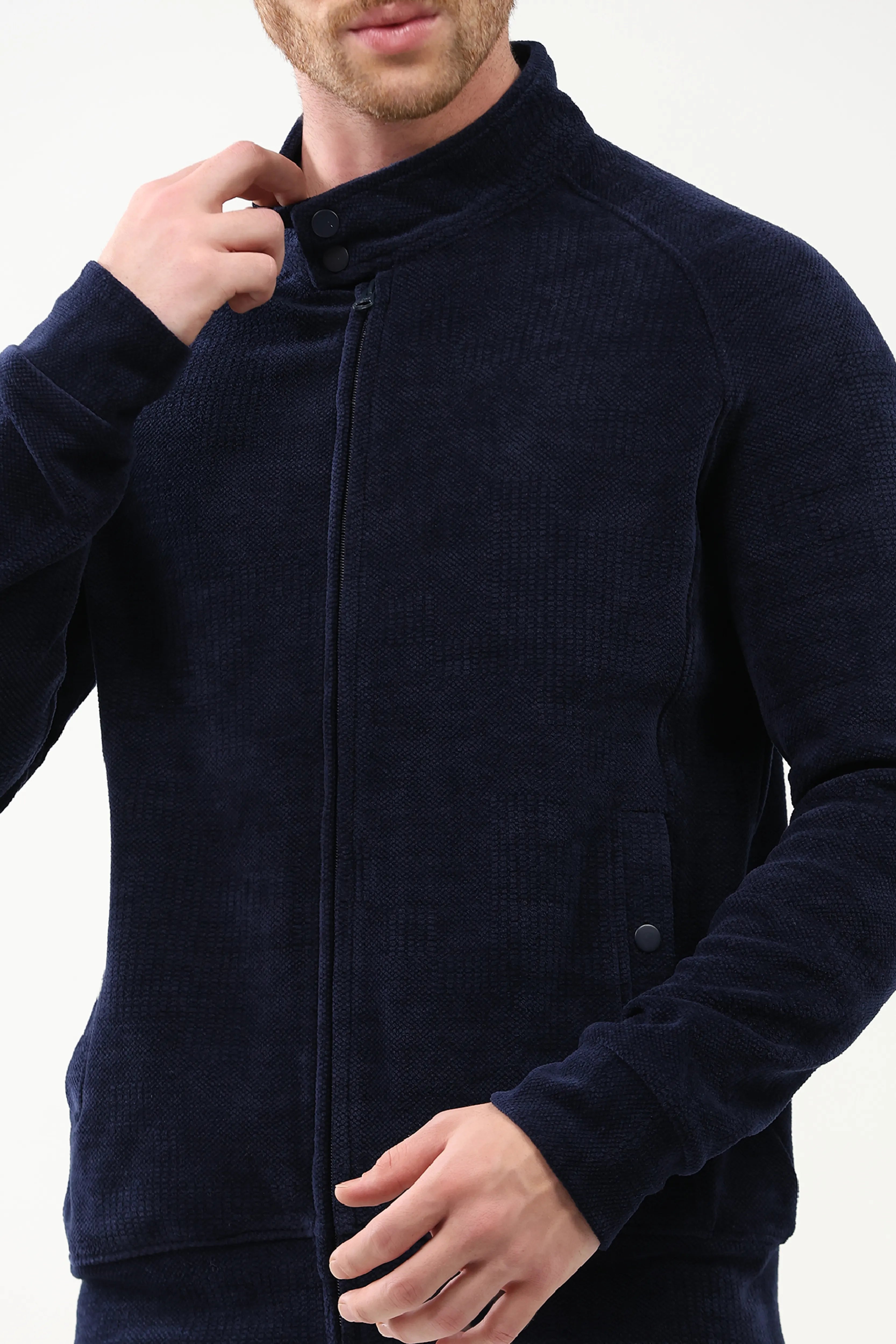 Wool-Blend Raglan Sleeve Jacket - Global Republic