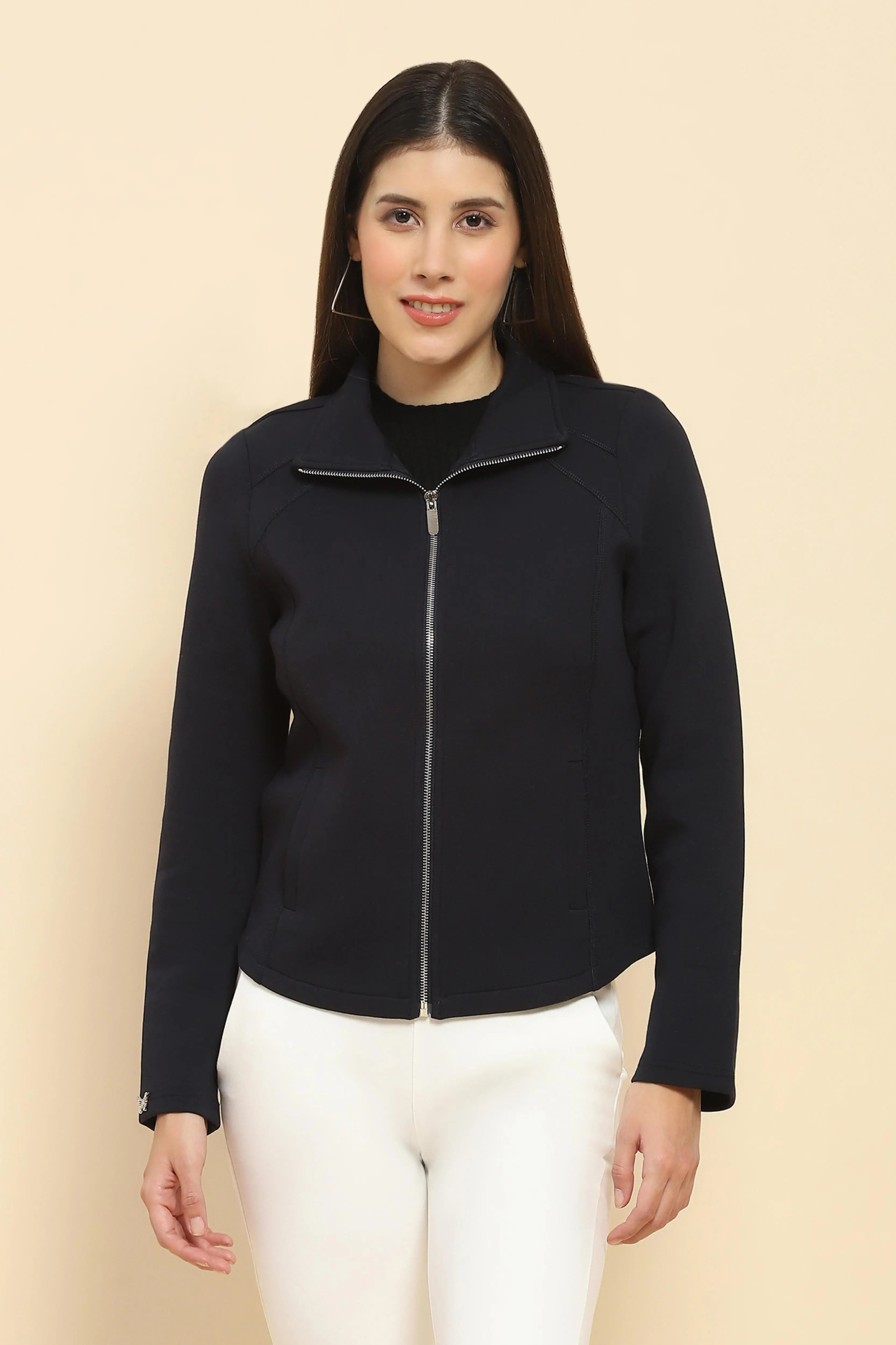 Navy  Solid Sweatshirt - Global Republic