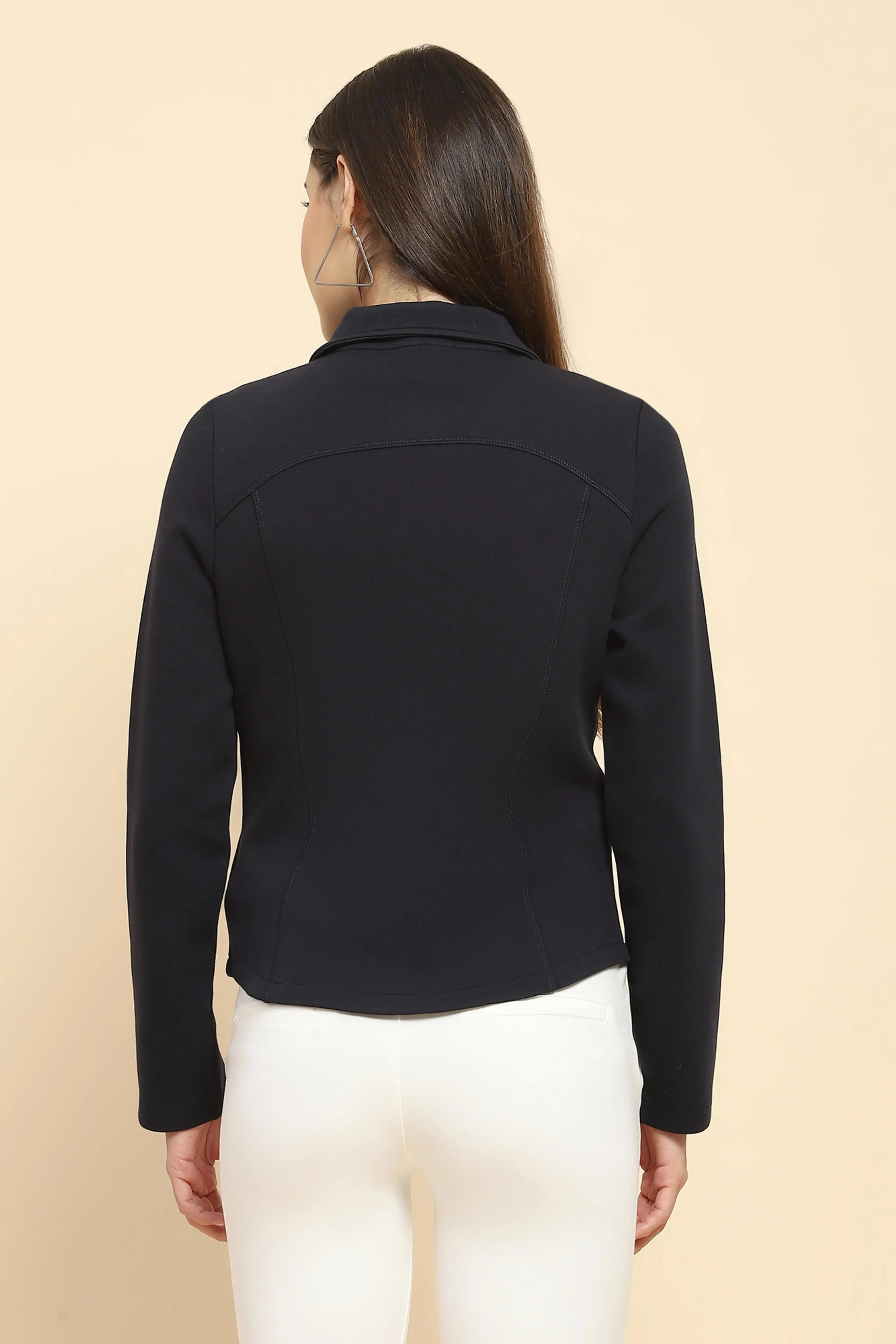 Navy  Solid Sweatshirt - Global Republic