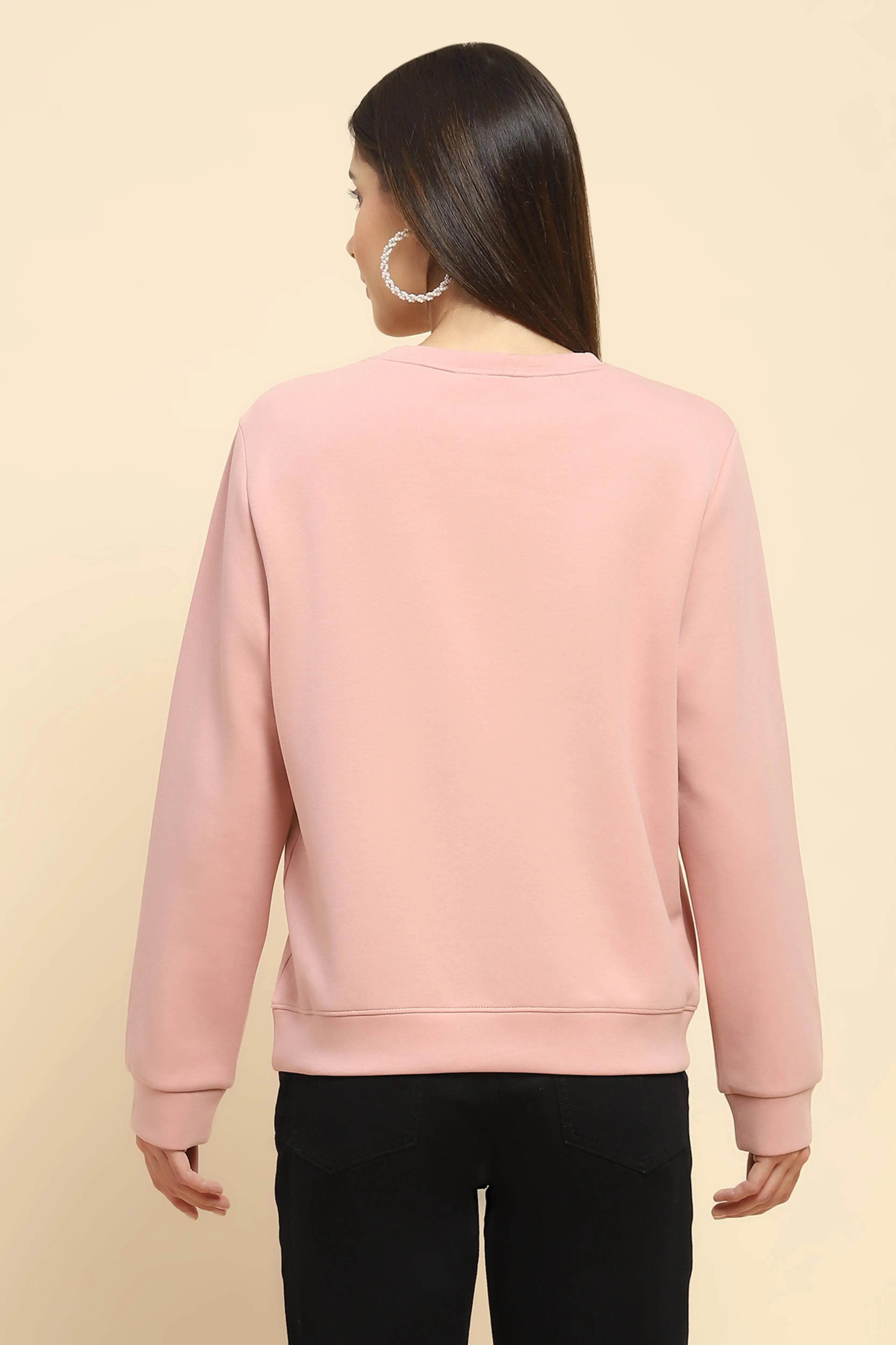 Pink   Embellished Sweatshirt - Global Republic