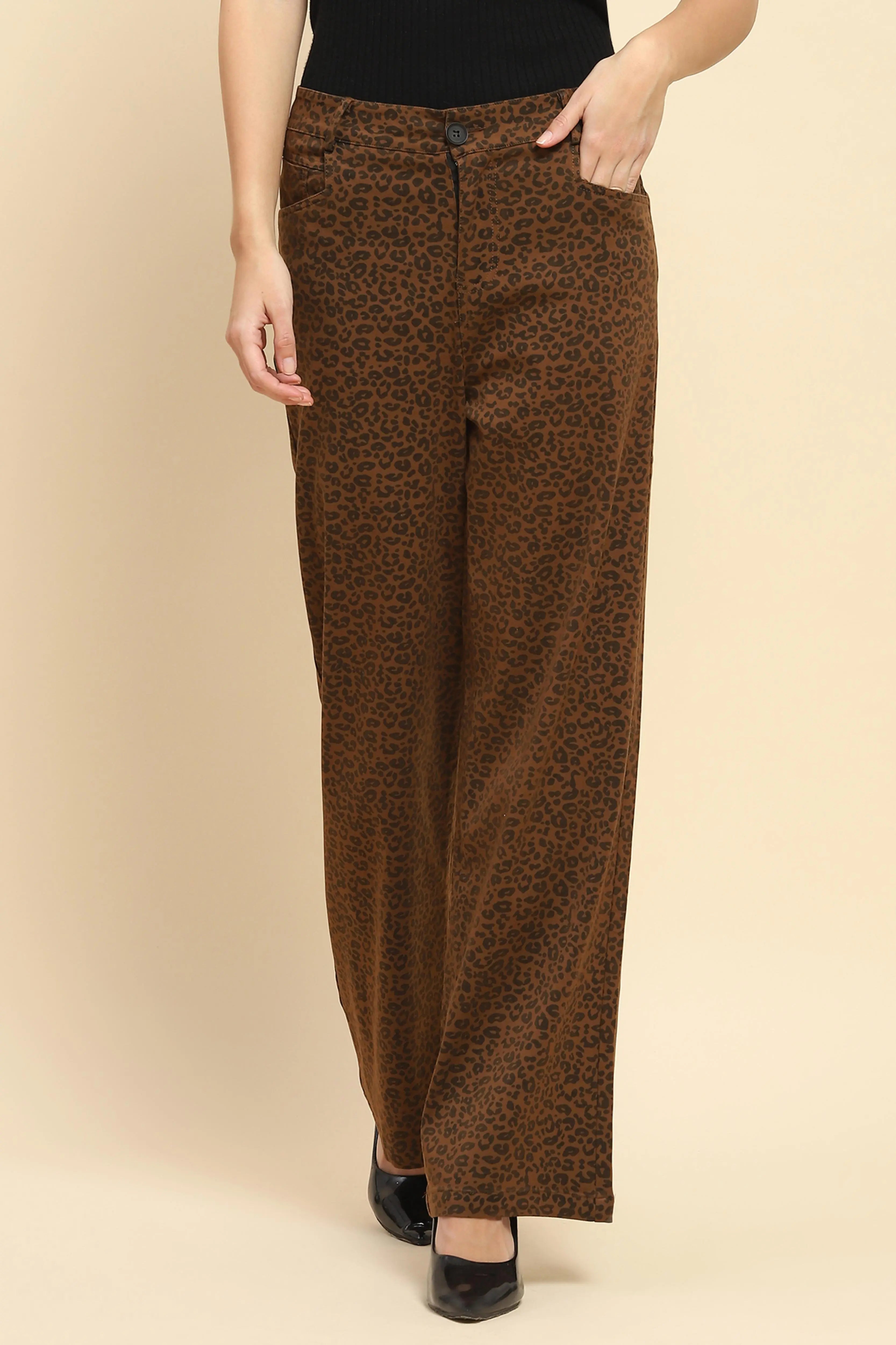 Animal Print Loose Fit Trouser - Global Republic