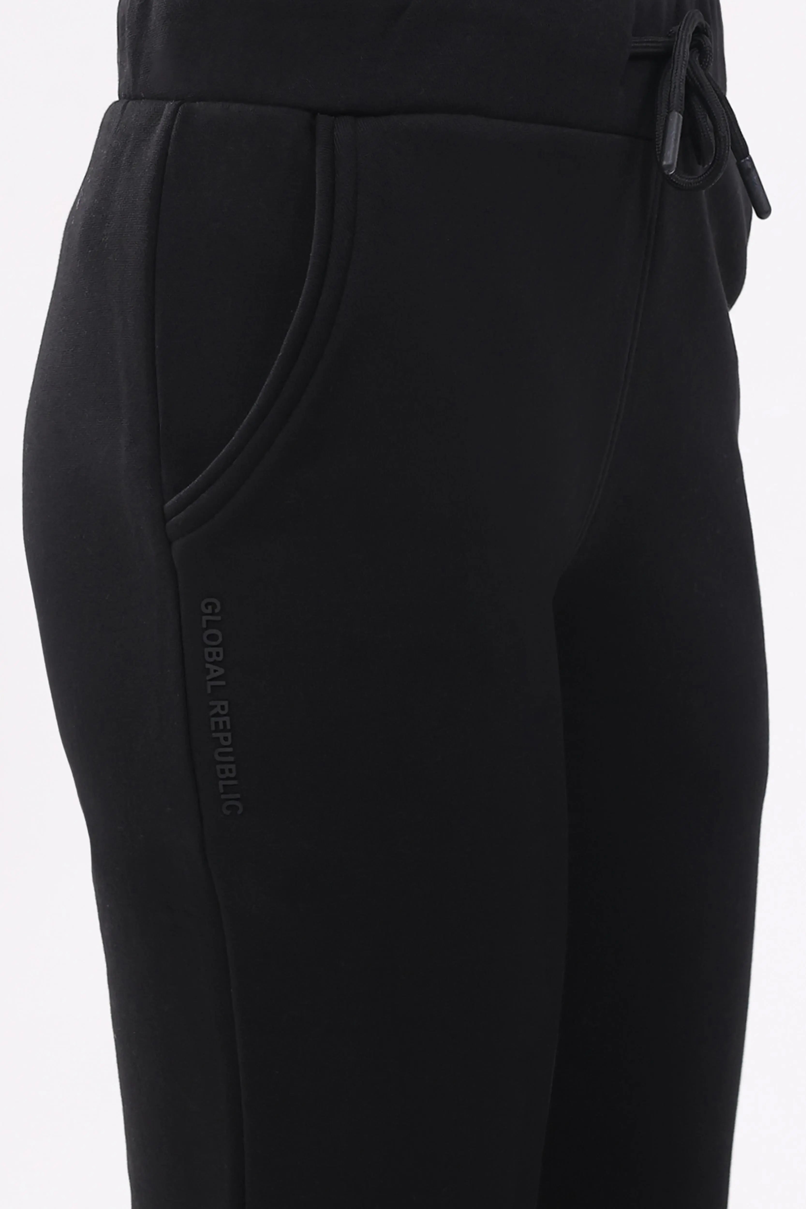 Black Fleece-Lined Winter Lower - Global Republic
