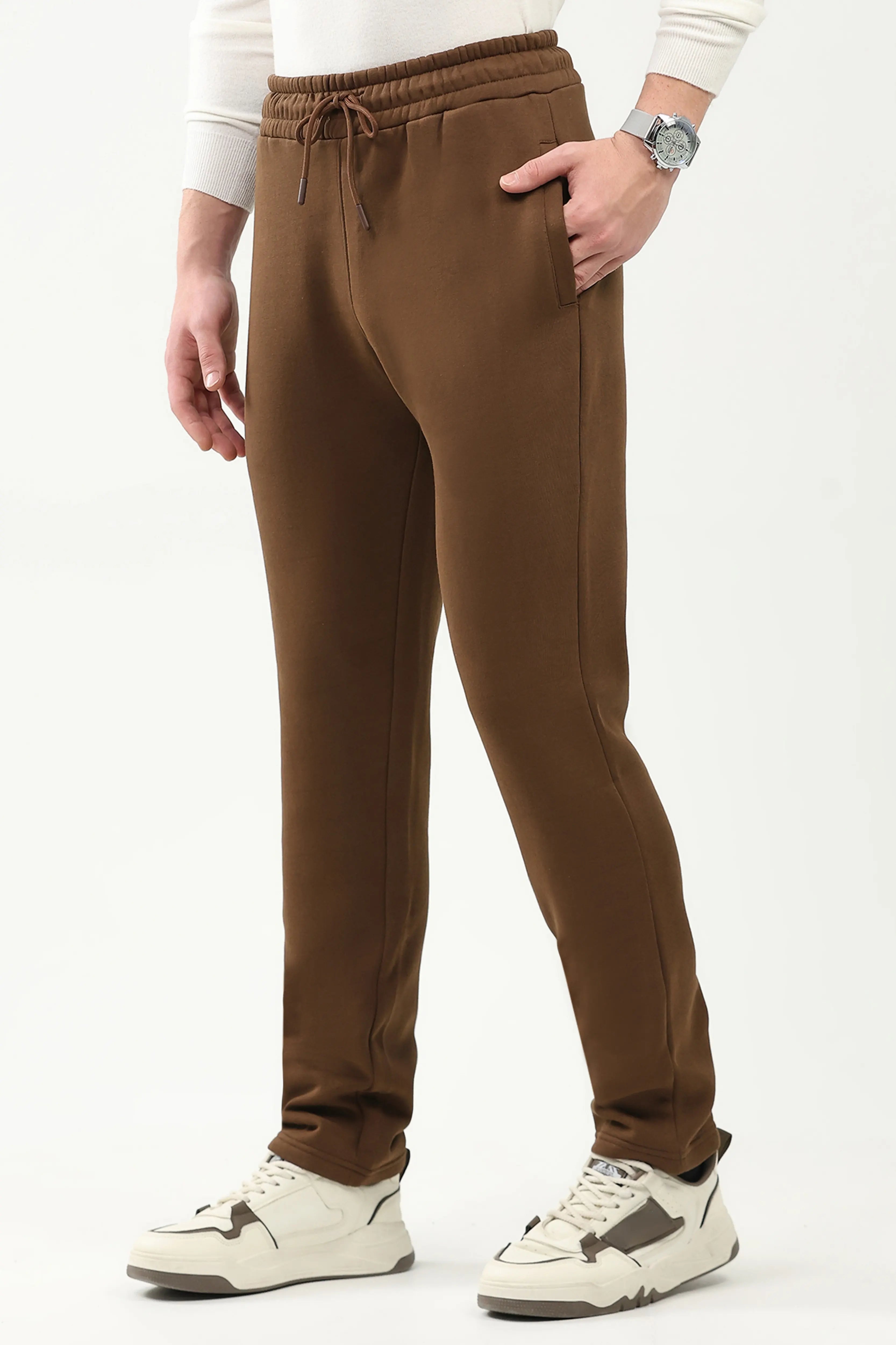 Cotton Fleece-Lined Casual Lower