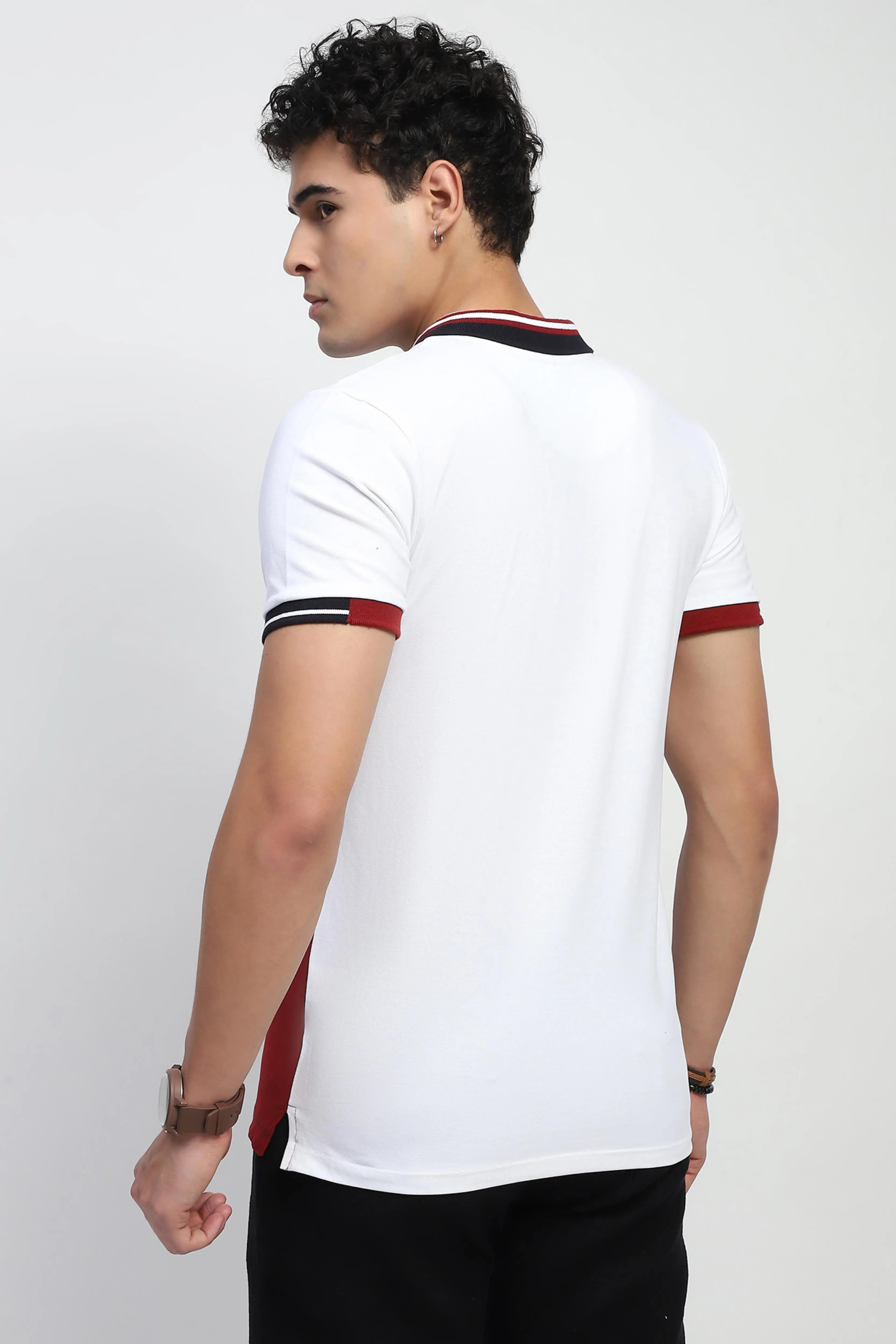 Color Block Cotton T-Shirt - Global Republic