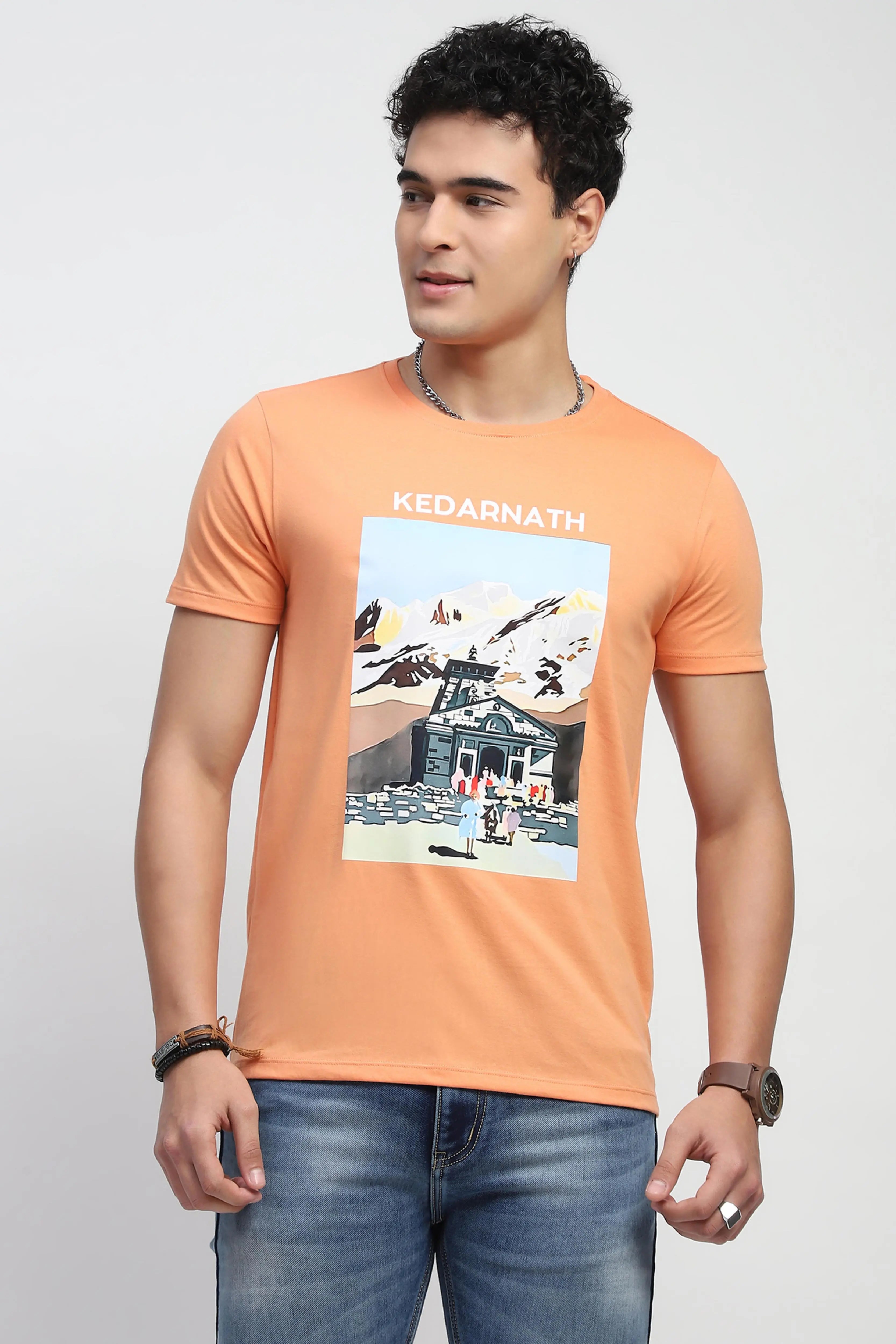 Graphic Cotton Round Neck T-Shirt - Global Republic