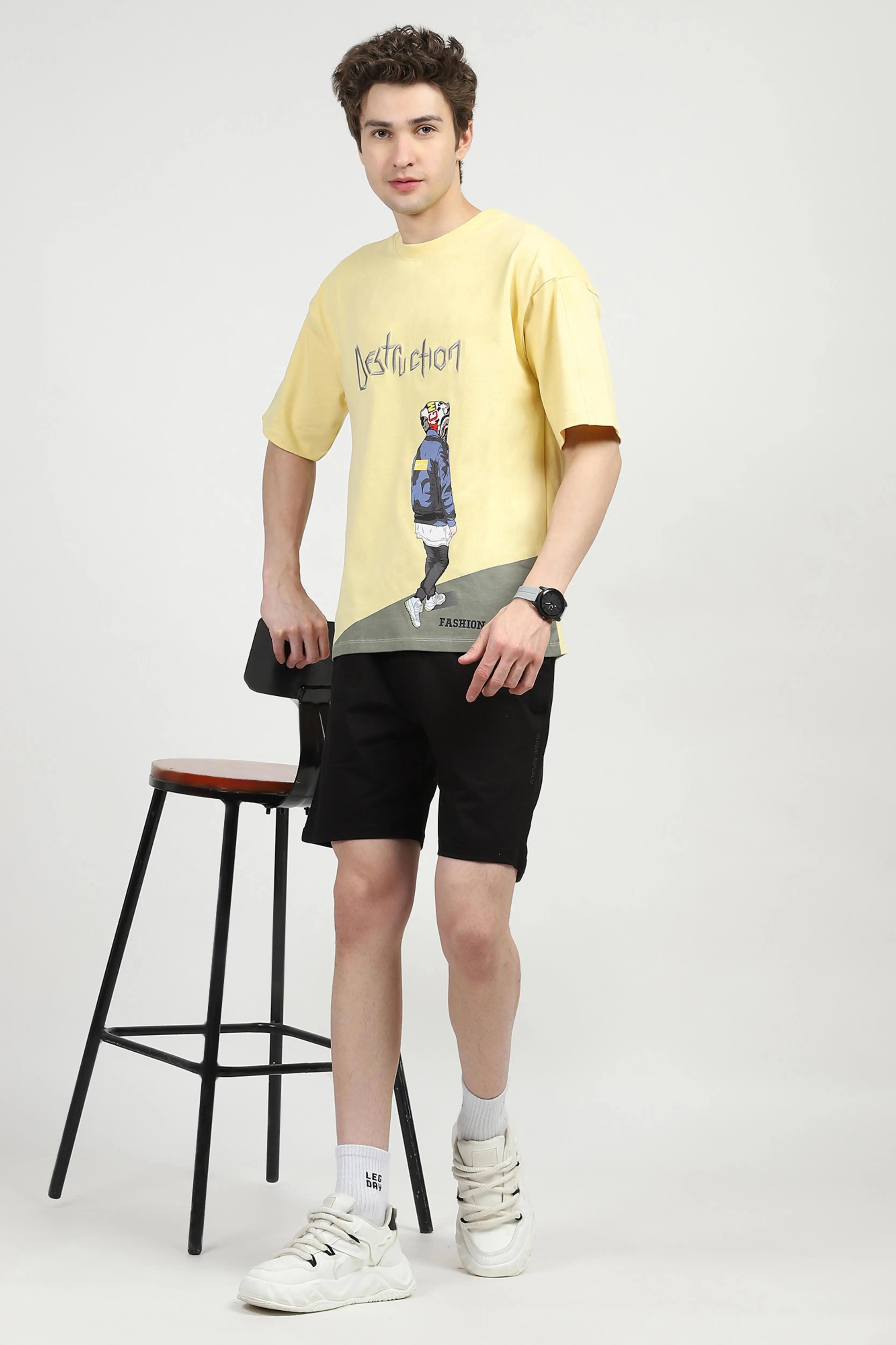 Oversized Graphic Cotton T-shirt - Global Republic