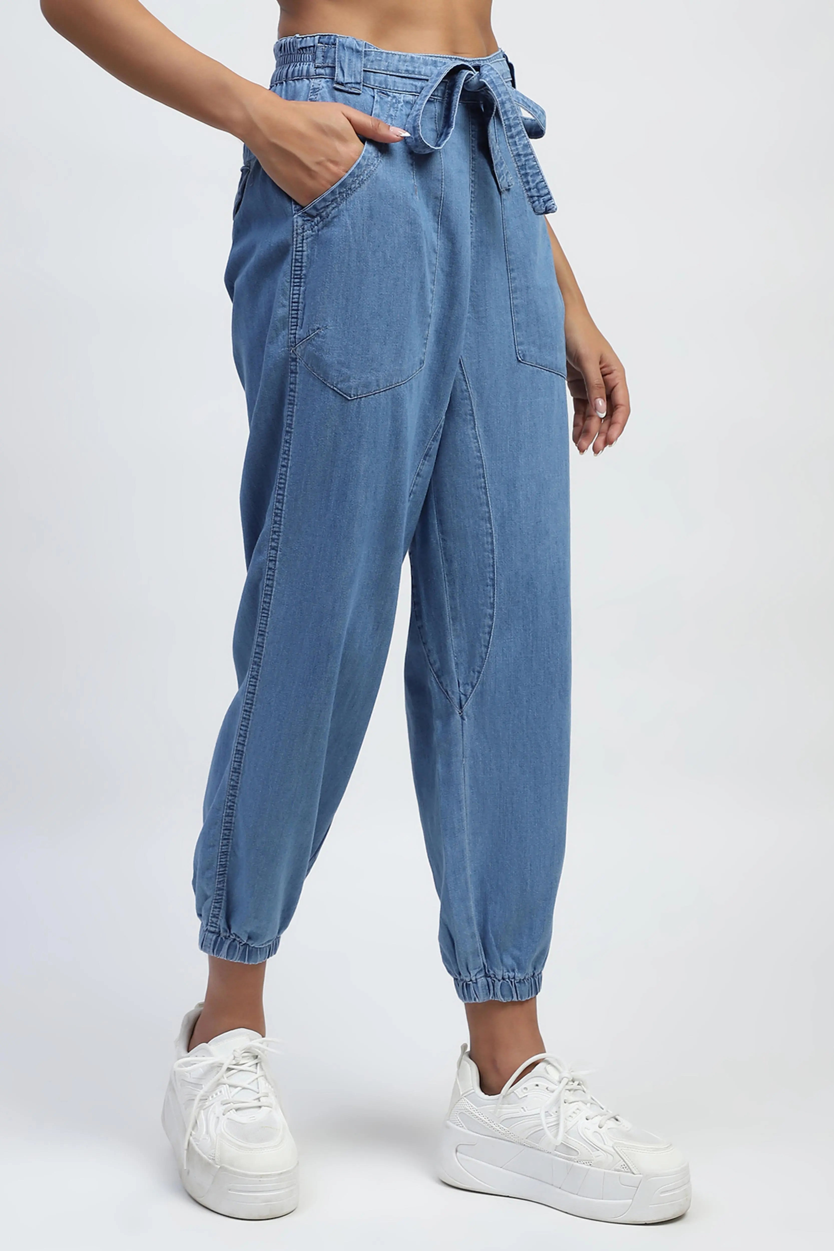 Boyfriend Fit Cotton Blend Jeans - Global Republic