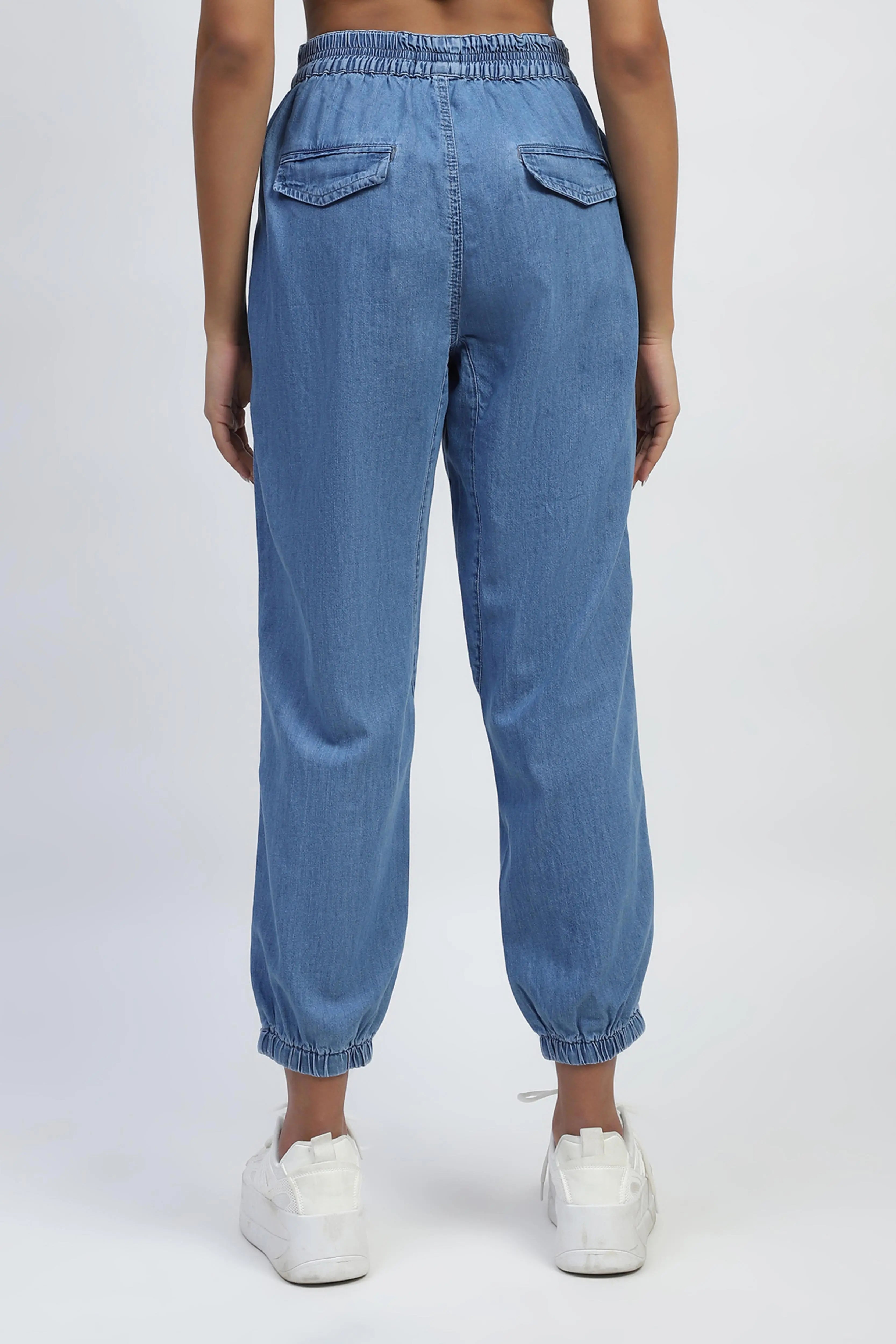 Boyfriend Fit Cotton Blend Jeans - Global Republic