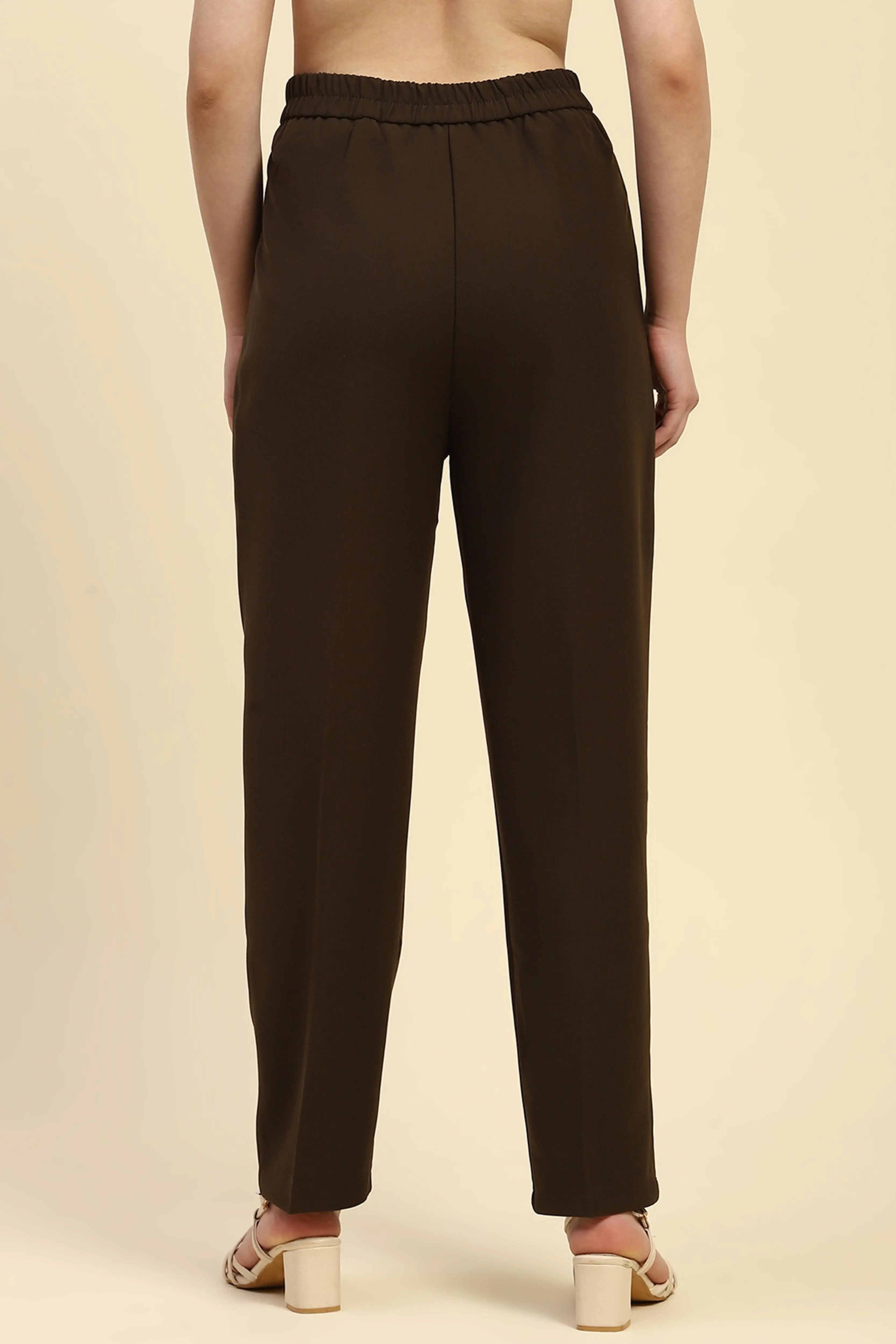 Brown  Korean Formal Trouser - Global Republic