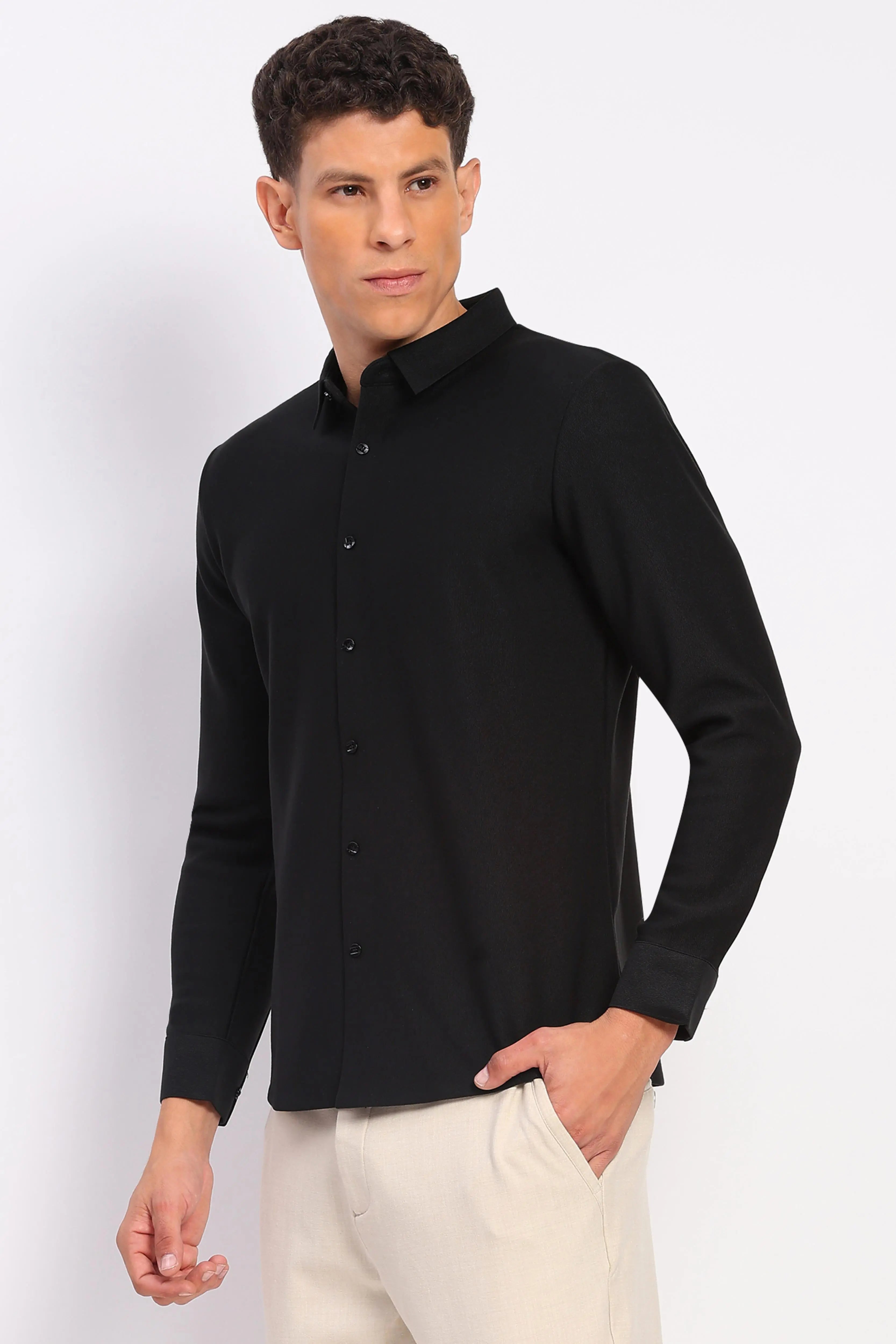 Men's Fleece-Lined Stretch Winter Shirt - Global Republic