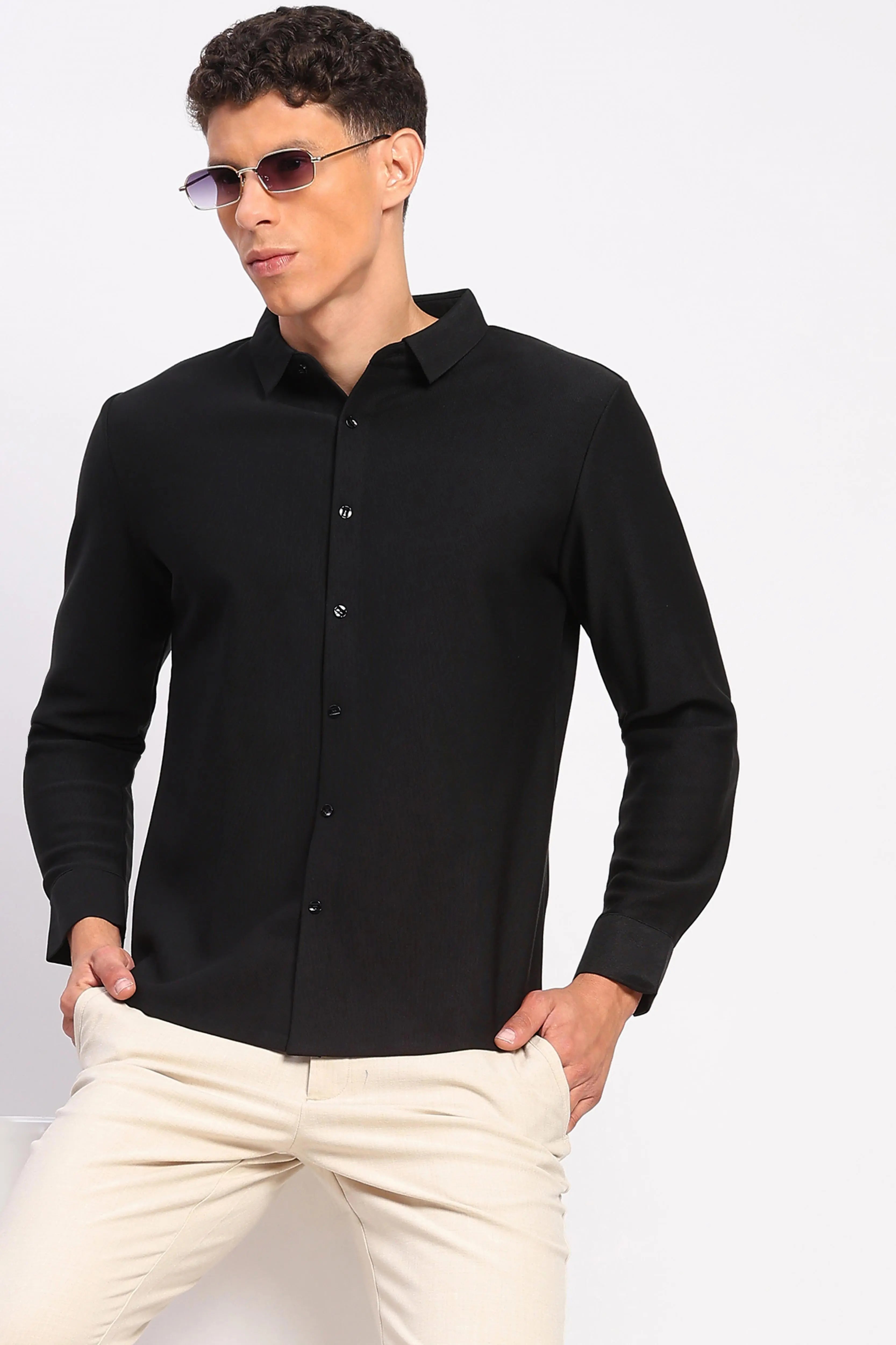 Men's Fleece-Lined Stretch Winter Shirt - Global Republic