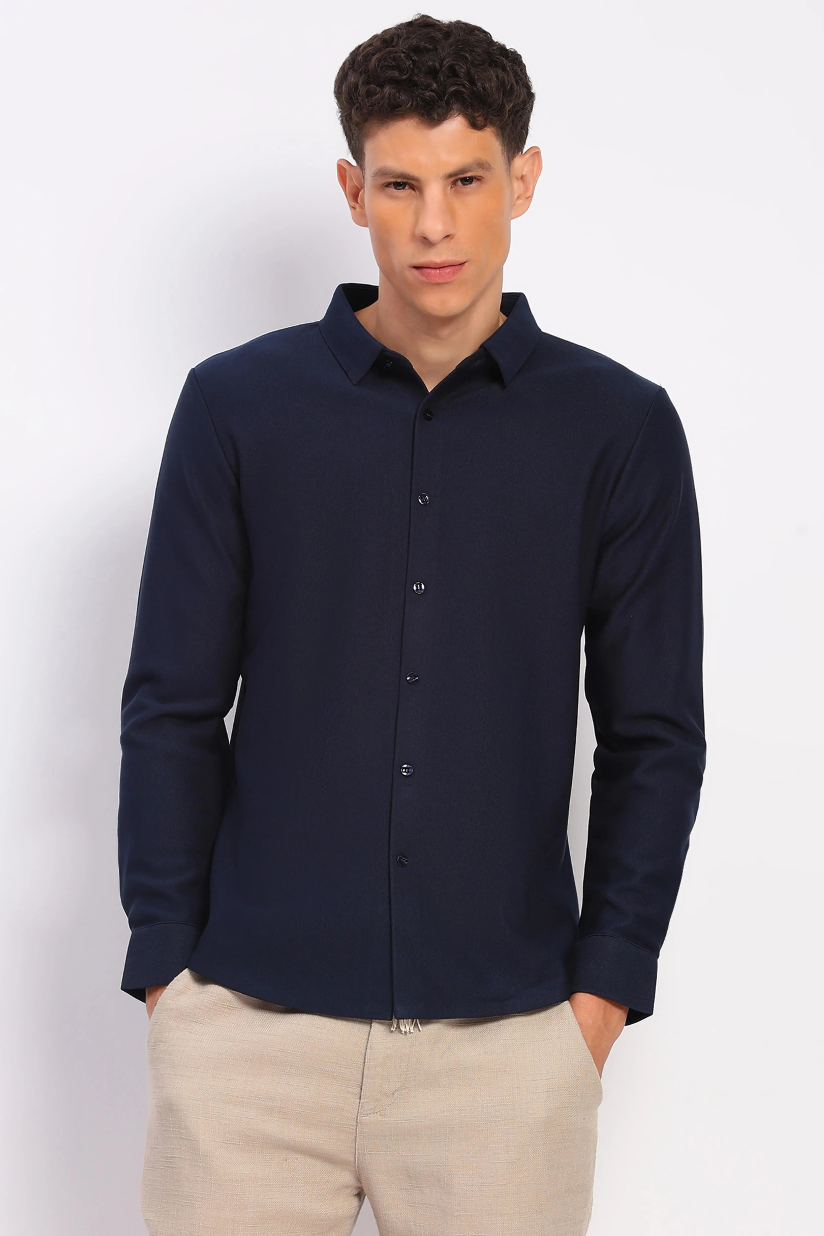 Fleece-Lined Stretch Winter Shirt