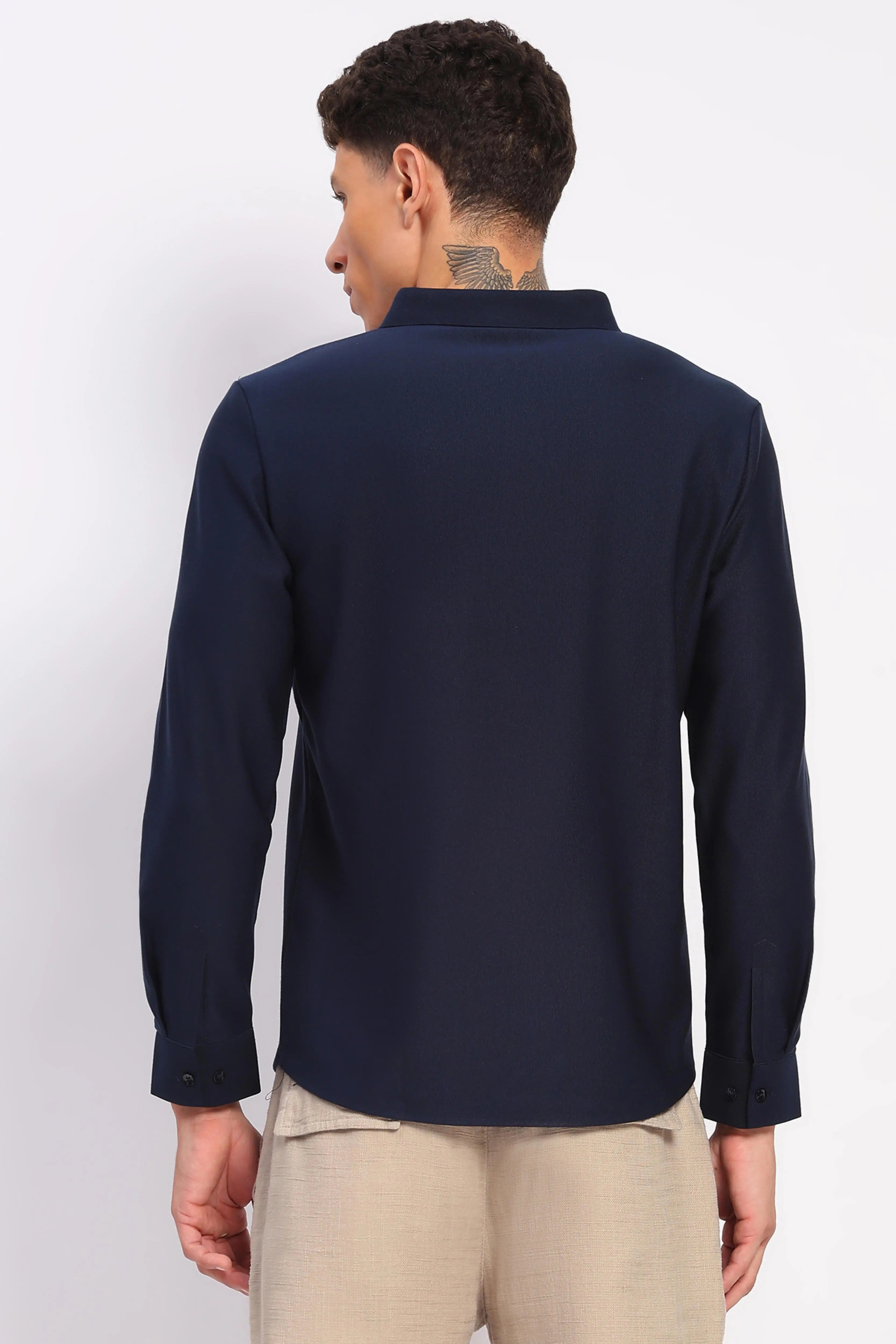 Fleece-Lined Stretch Winter Shirt