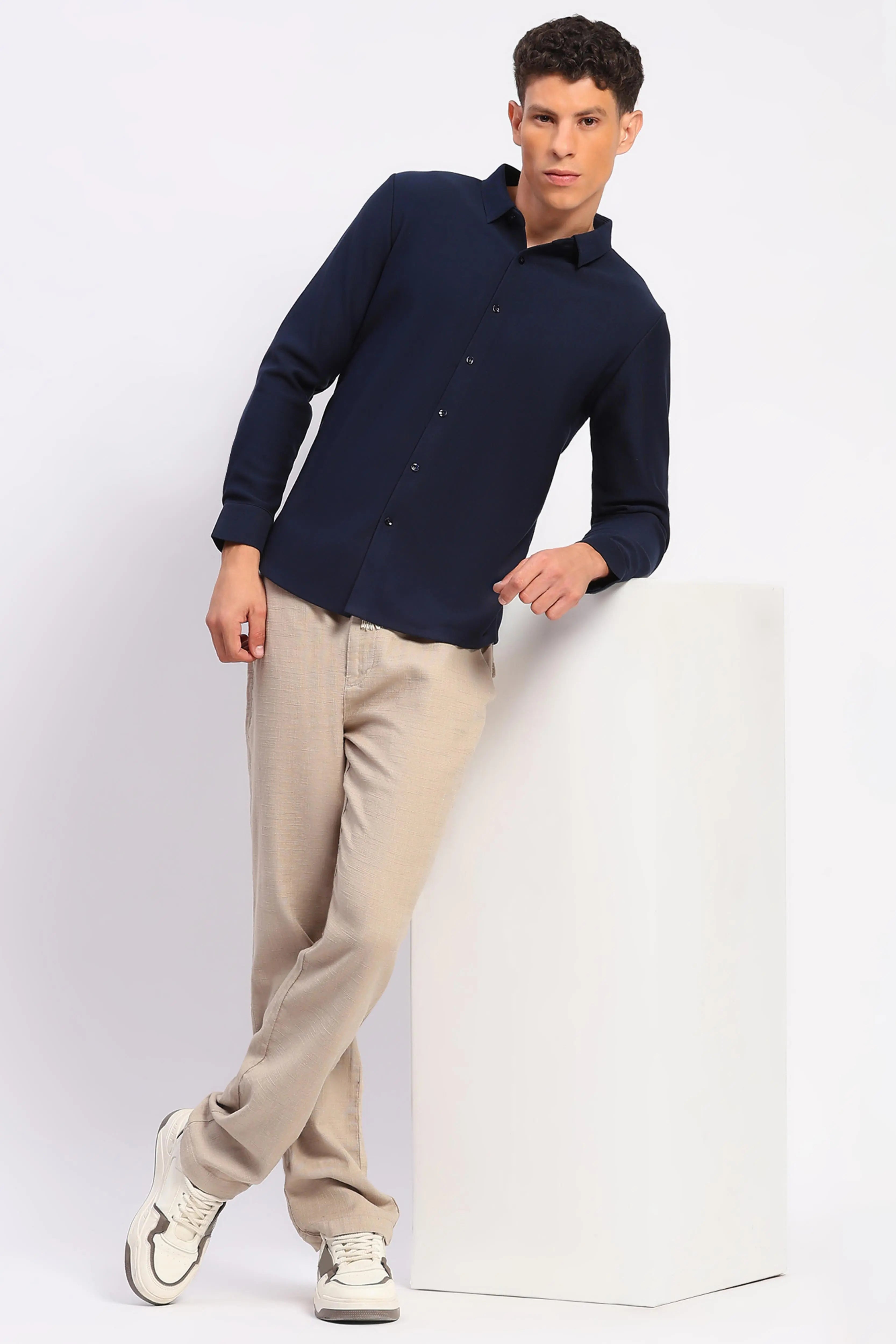 Fleece-Lined Stretch Winter Shirt