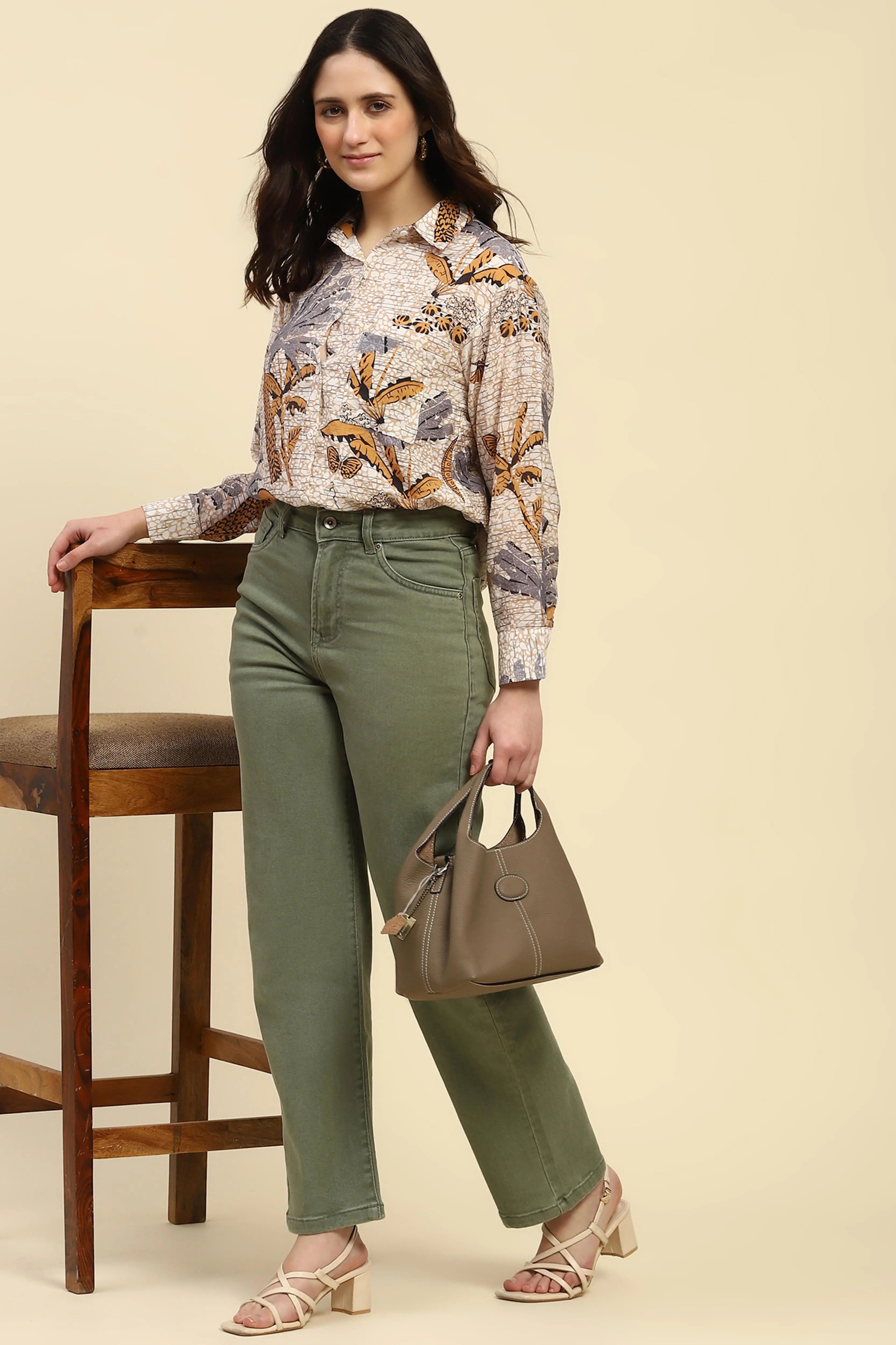 Tropical Print Rayon Blend Shirt - Global Republic