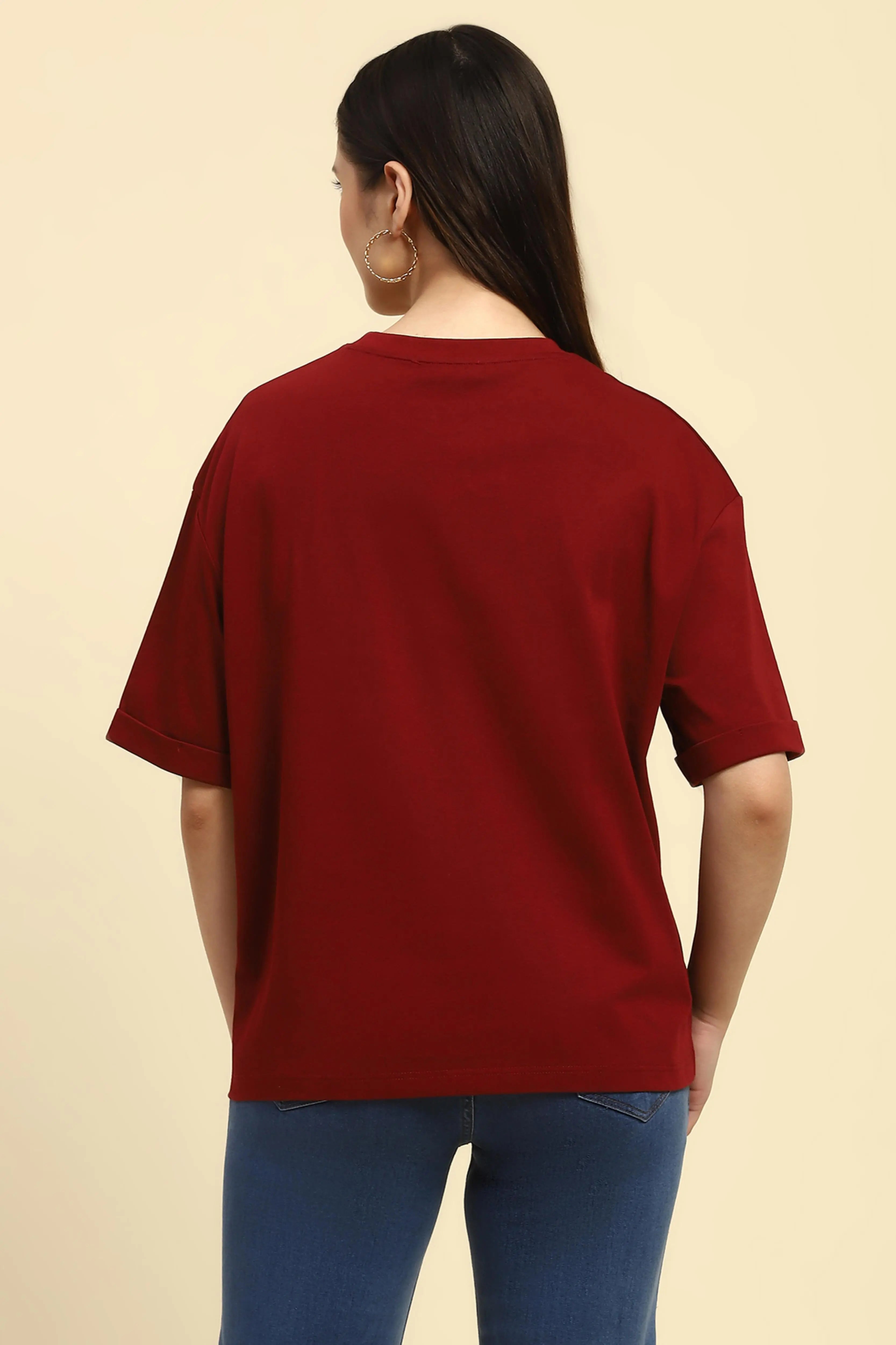 Wine UV Protective Cotton Boxy Top - Global Republic