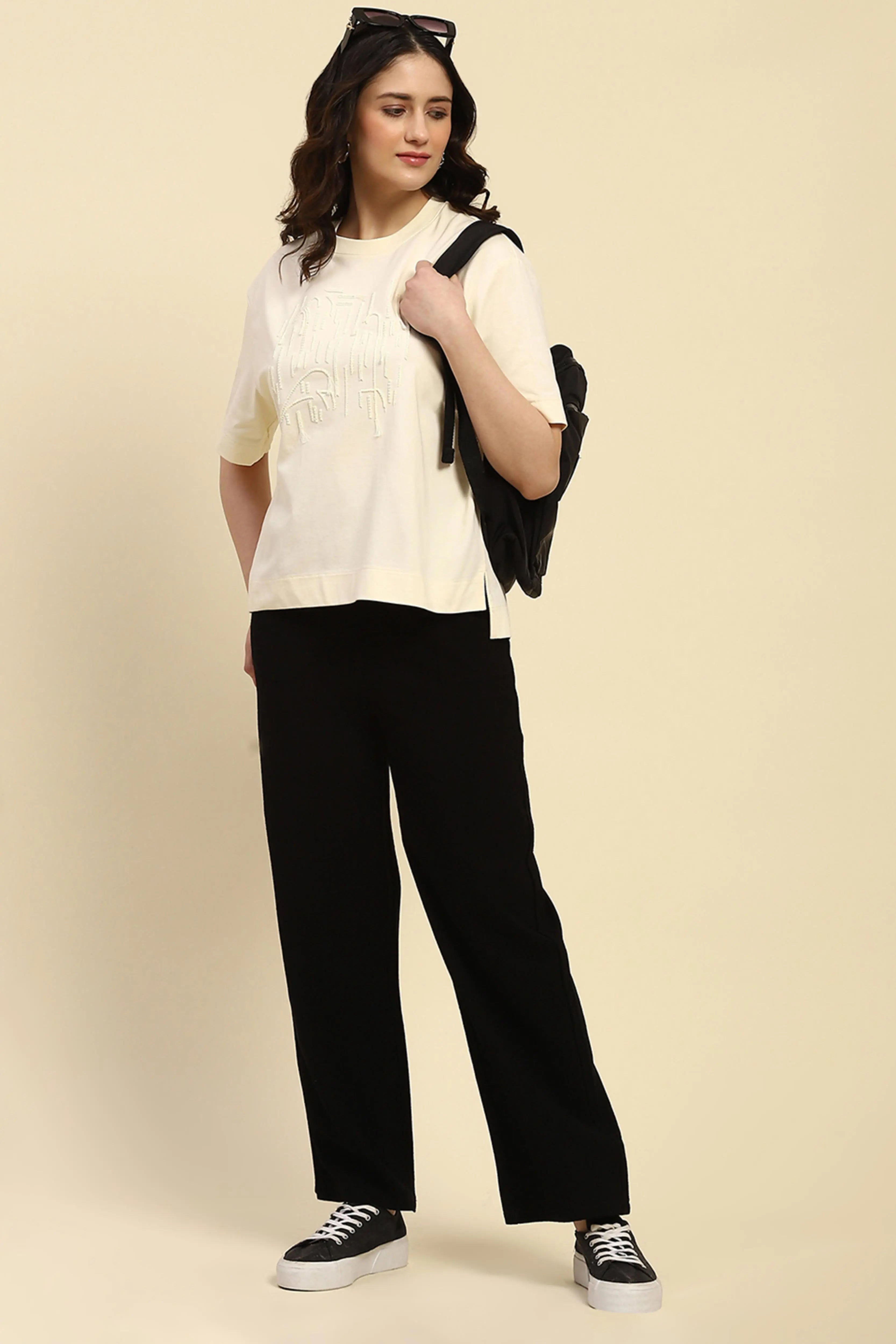 Cream UV Protection Oversized Top - Global Republic