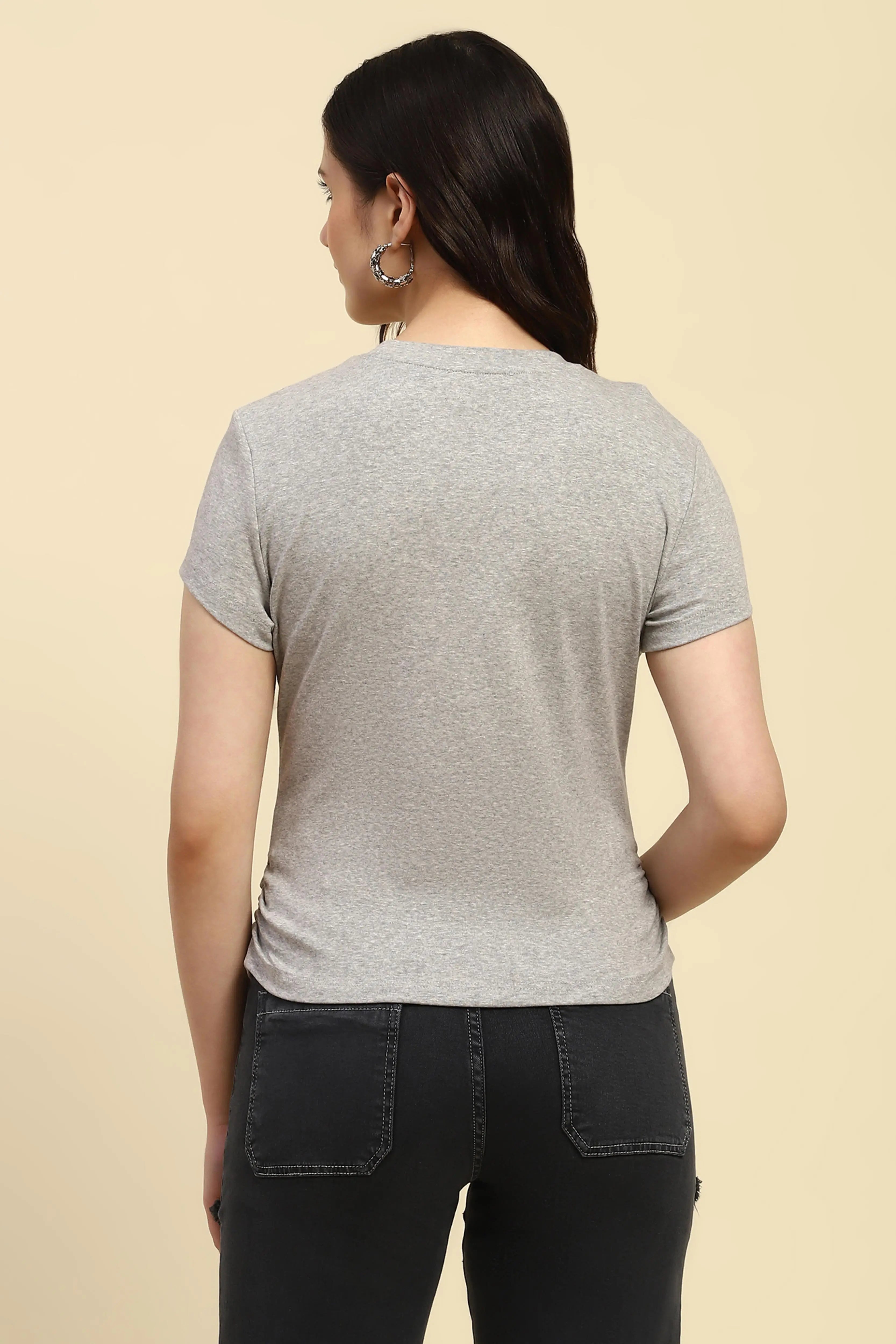 Grey Embellished UV Protective Top - Global Republic
