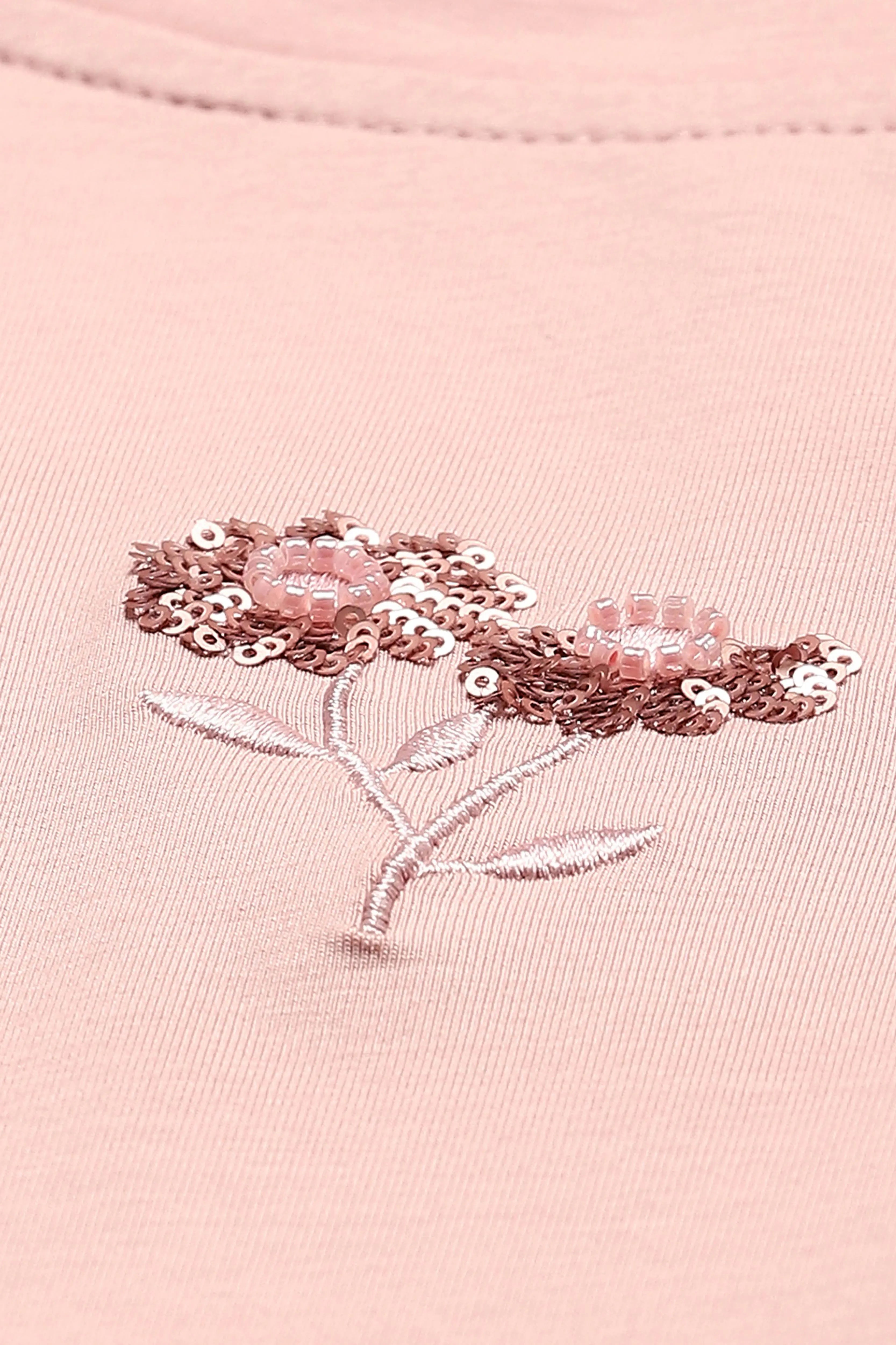 Dusty Pink Embroidered Cotton Top - Global Republic