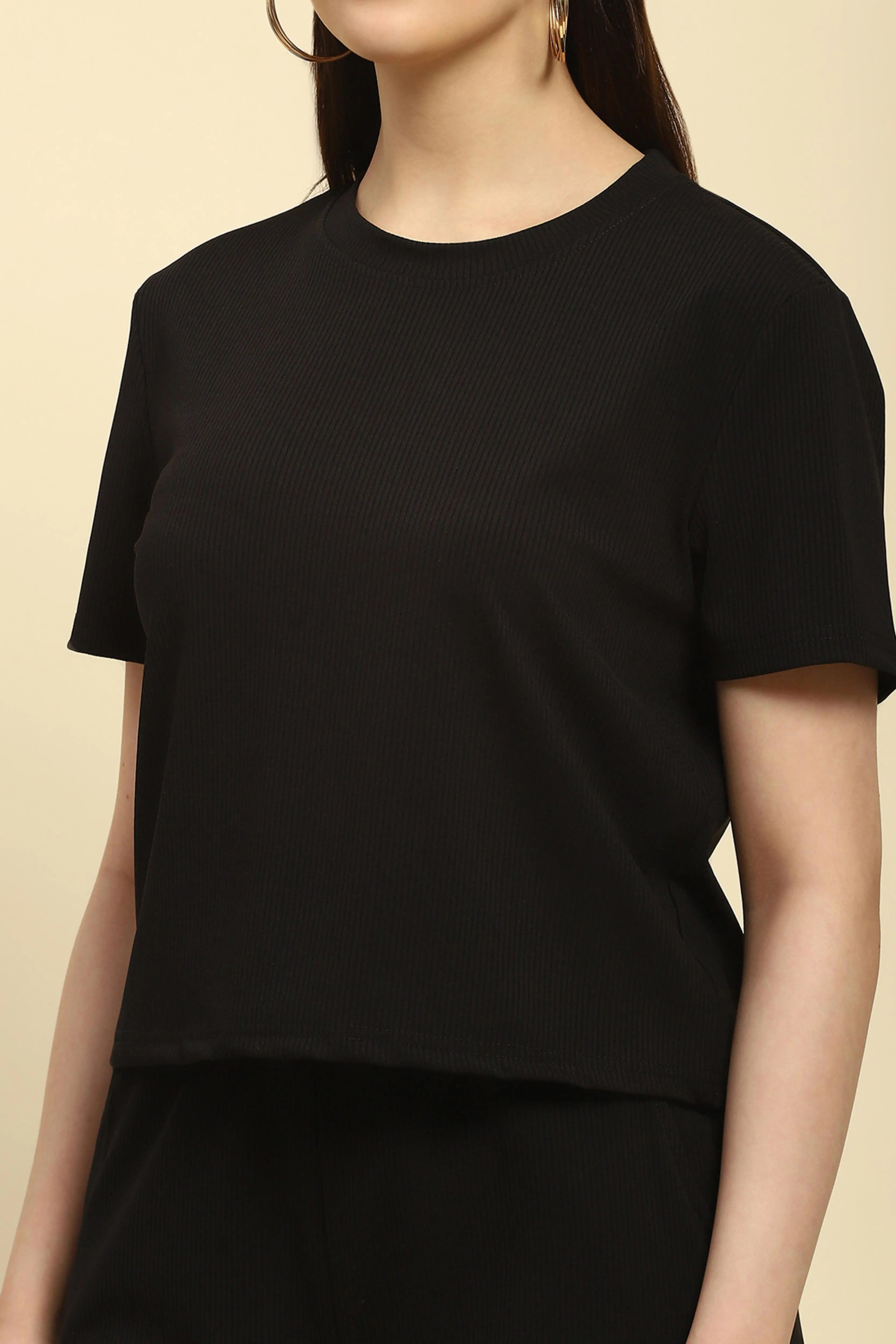 Black Striped  Co-ord Set - Global Republic