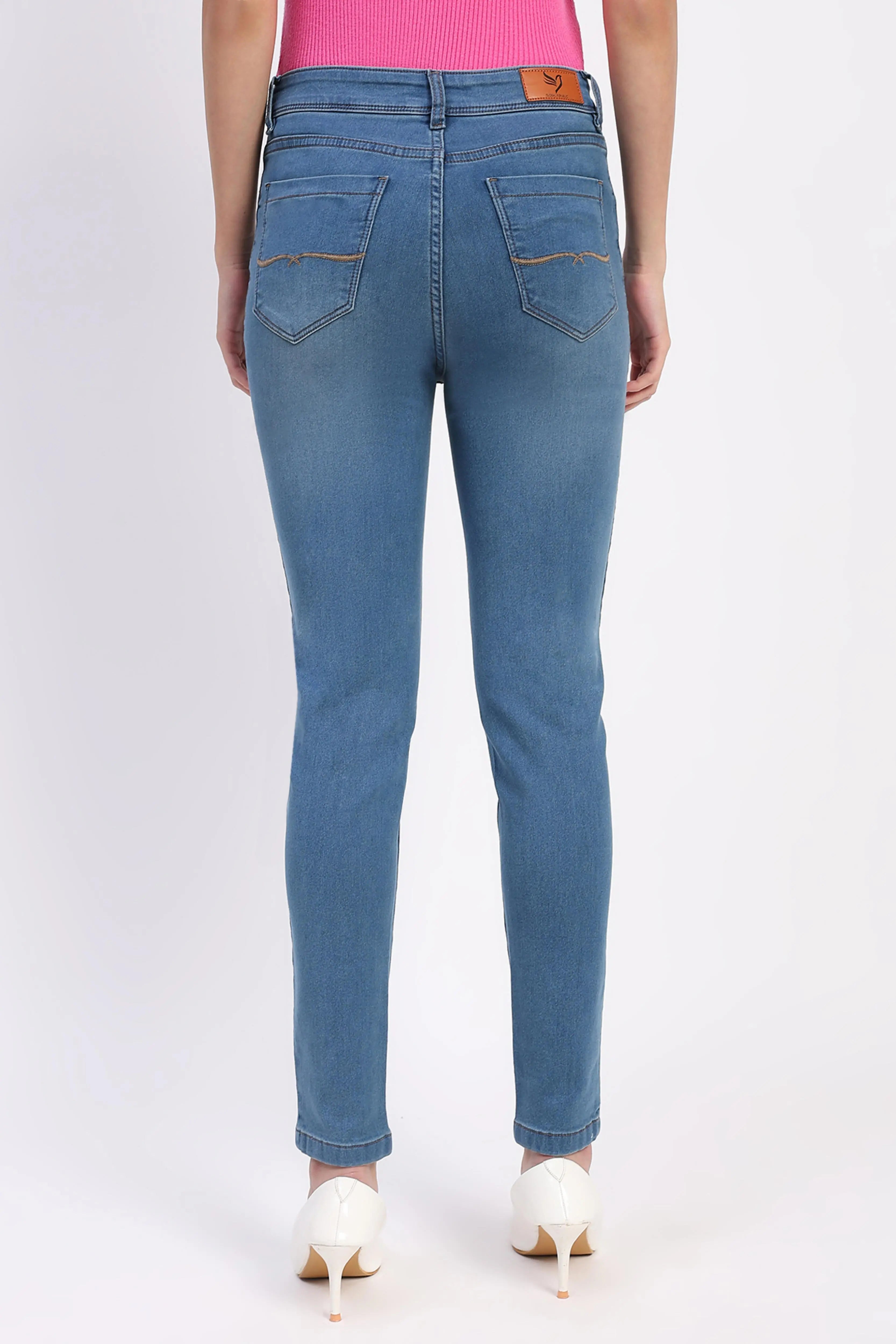 Stretch Slim Blue Denim Jeans - Global Republic