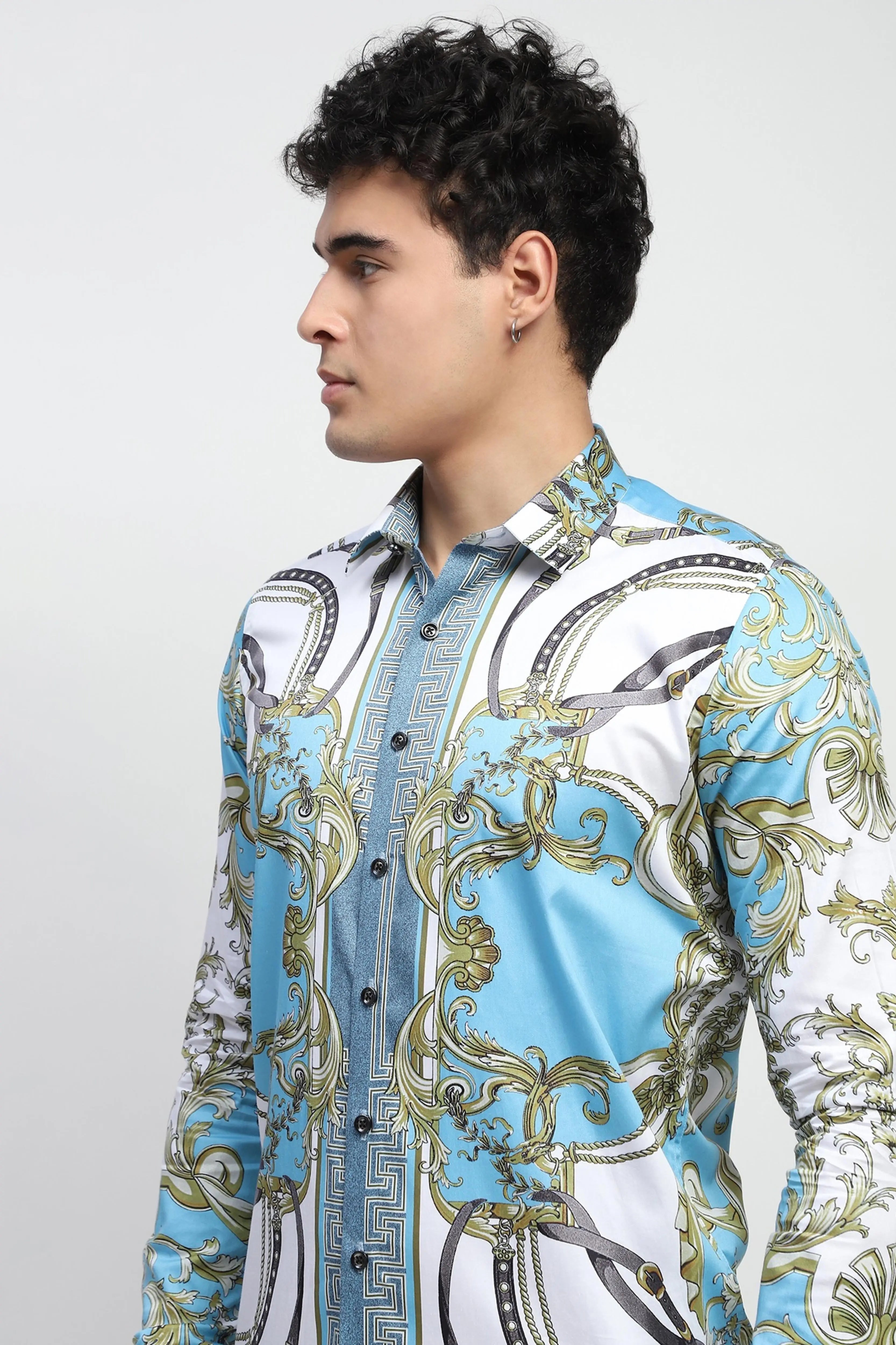 Abstract Print Cotton Regular Fit Shirt - Global Republic
