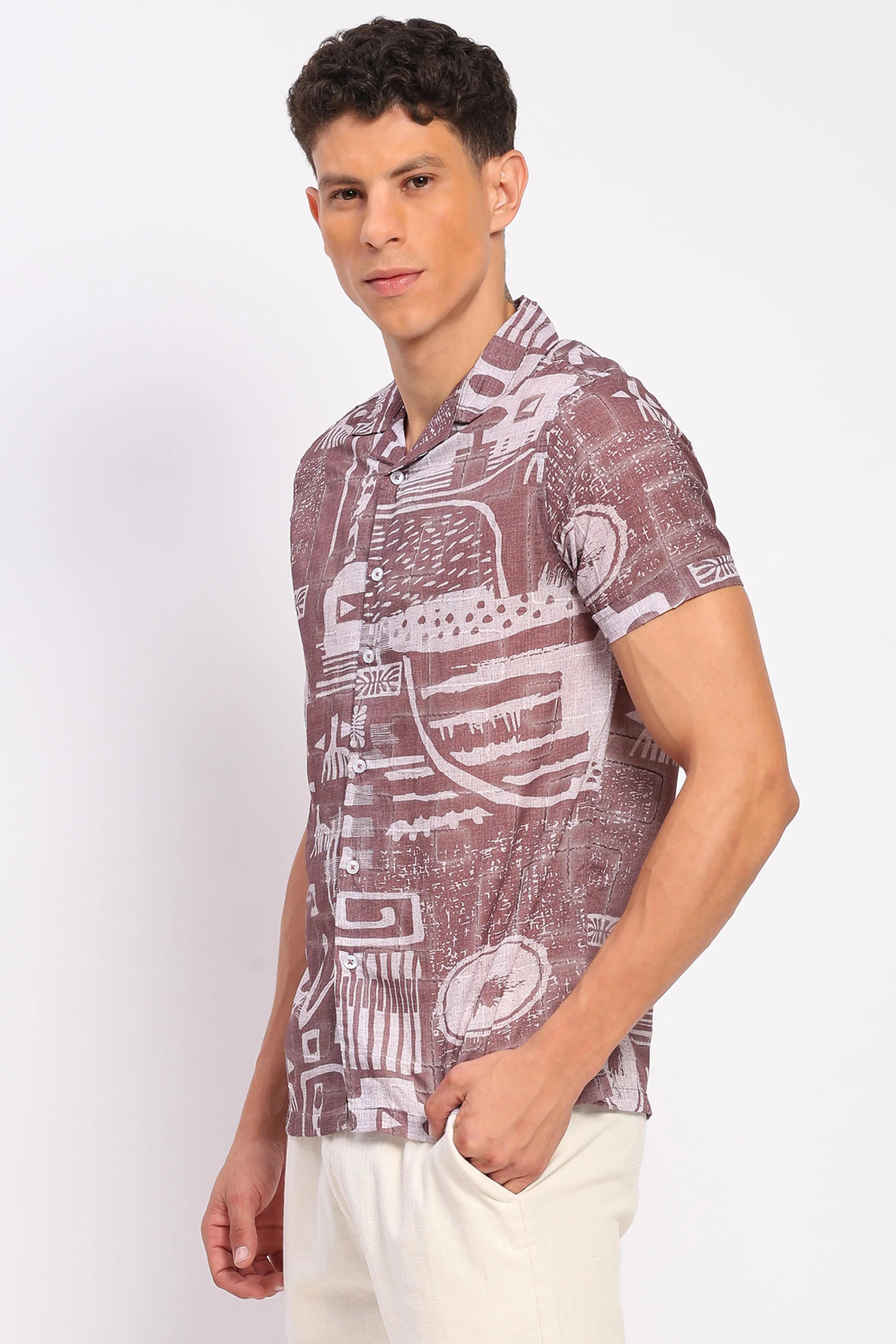 Brick Abstract Print Shirt - Global Republic