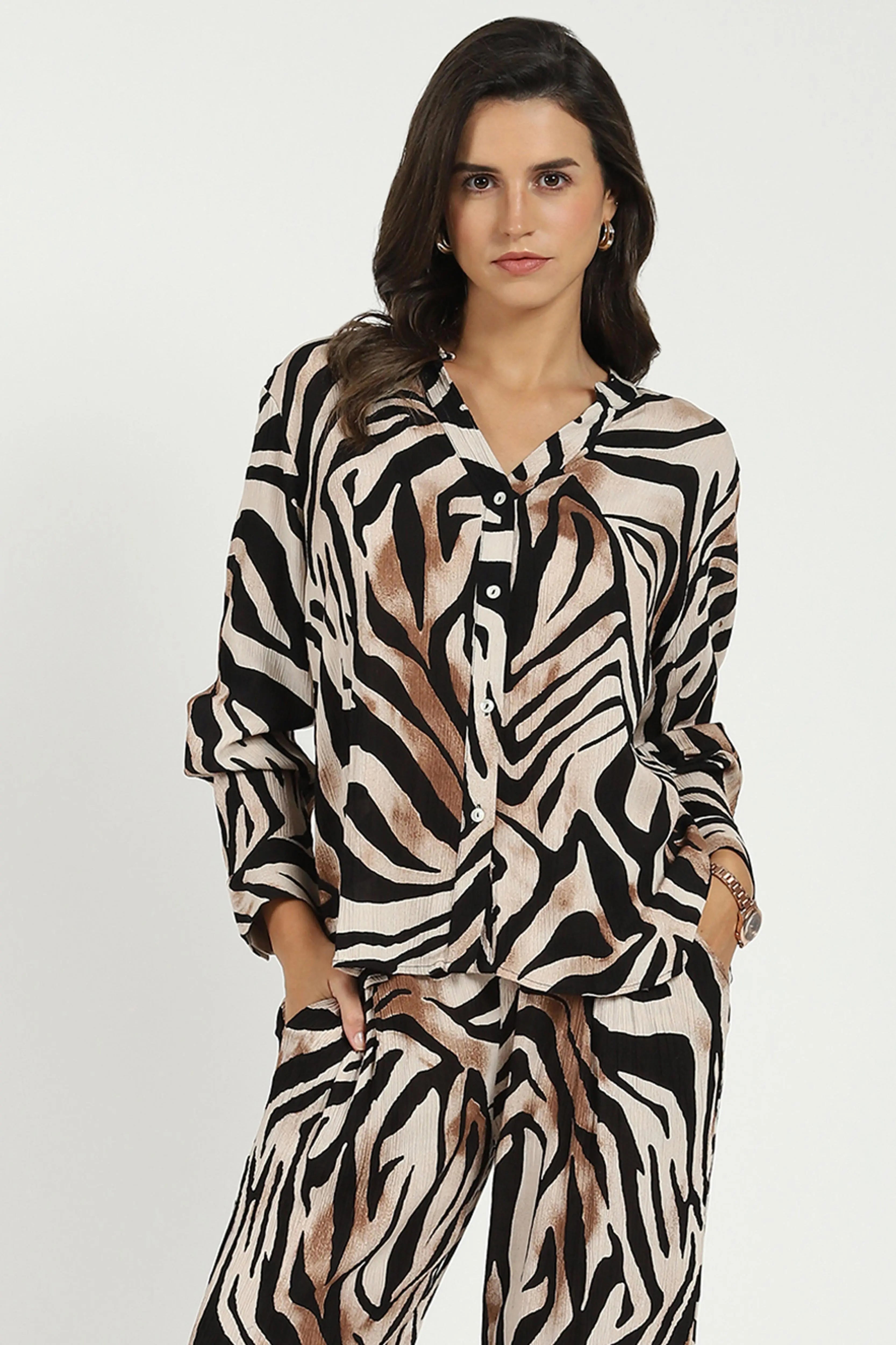 Leopard Print Viscose Shirt - Global Republic