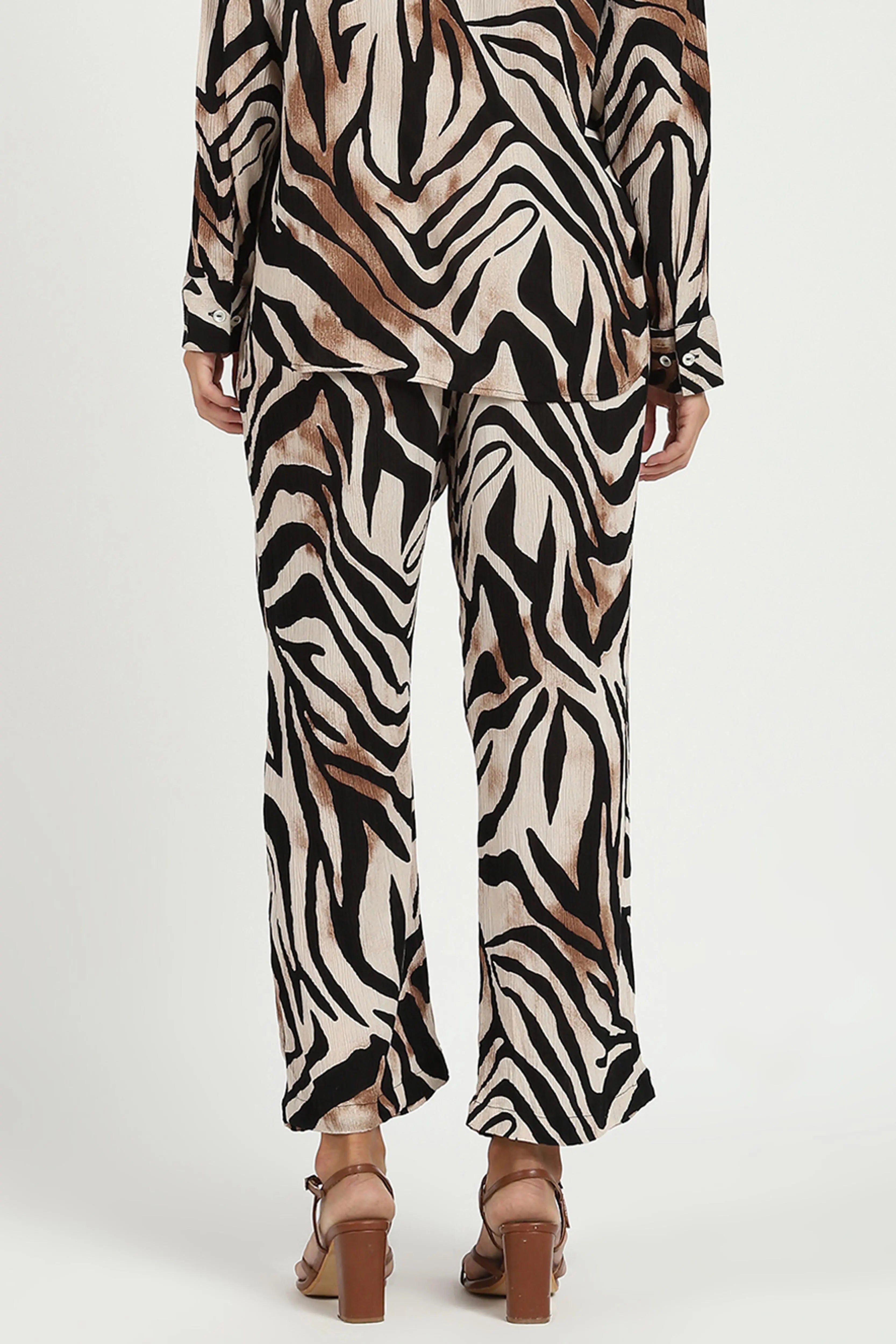 Leopard Print Viscose Lower - Global Republic