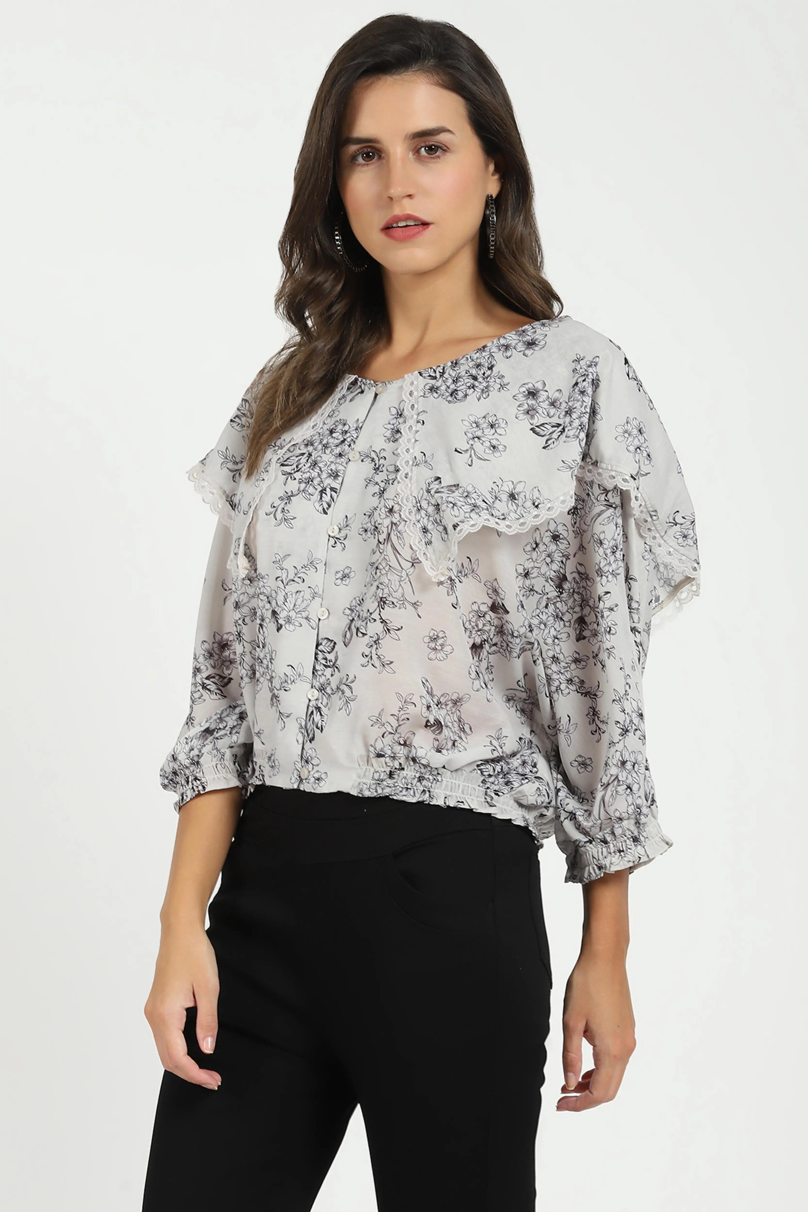 Cream Floral Top - Global Republic